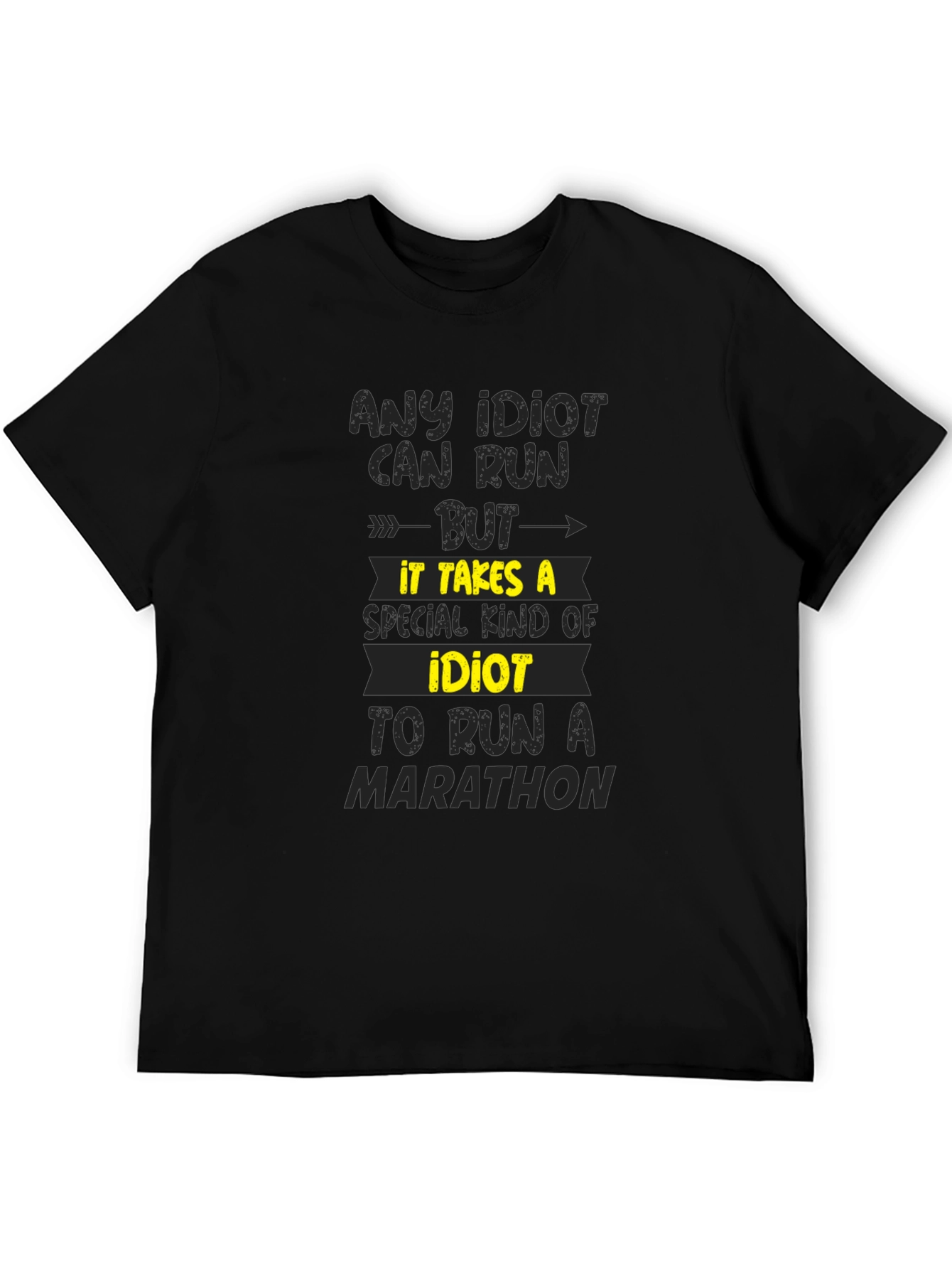 Idiot Marathon Runner T-Shirt - Funny Running Tee