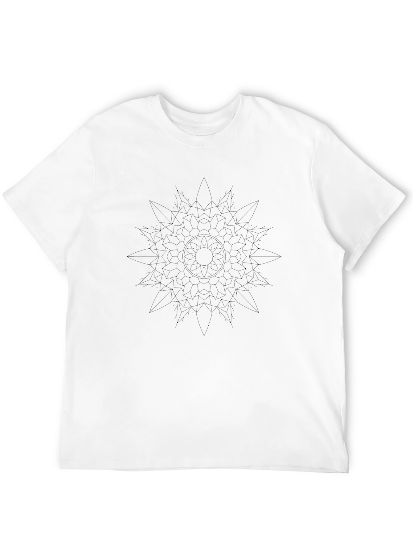 Geometric Mandala T-Shirt - Black