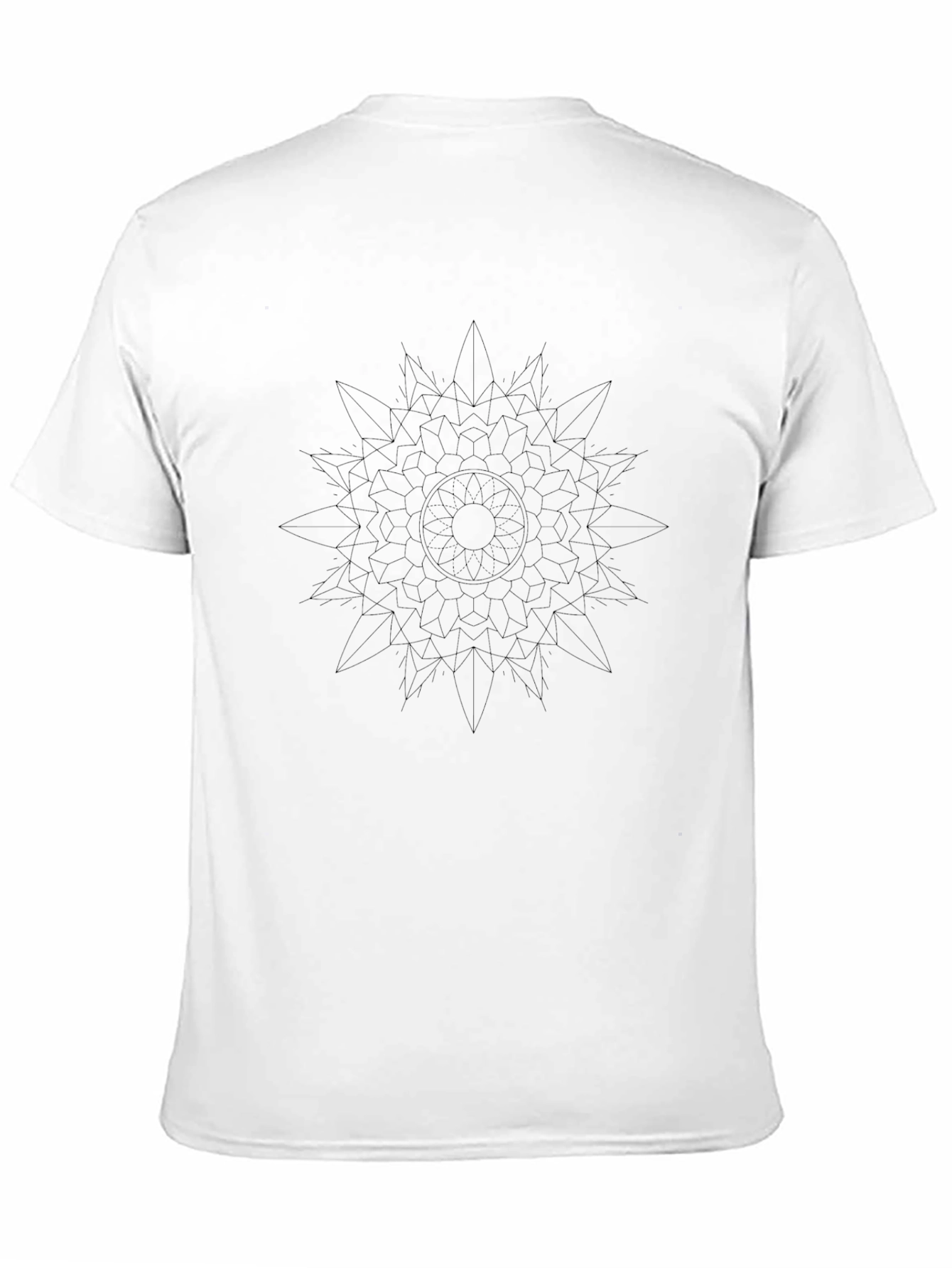 Geometric Mandala T-Shirt - Black