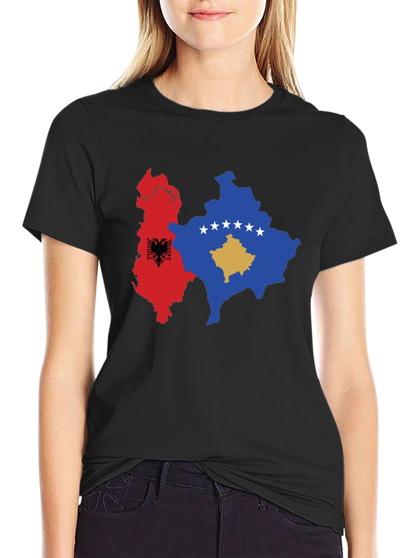 Albania & Kosovo Map Graphic Tee