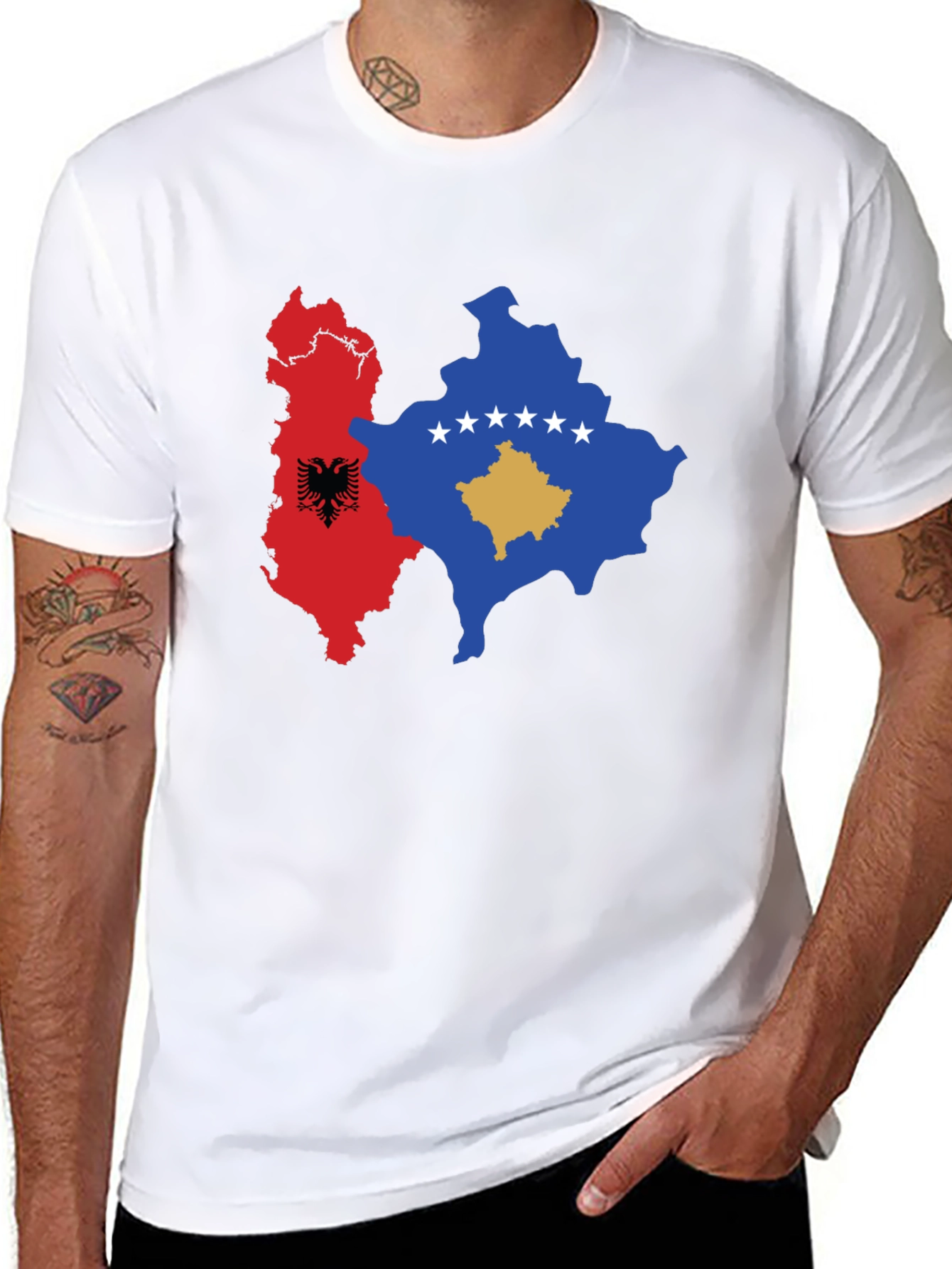 Albania & Kosovo Map Graphic Tee