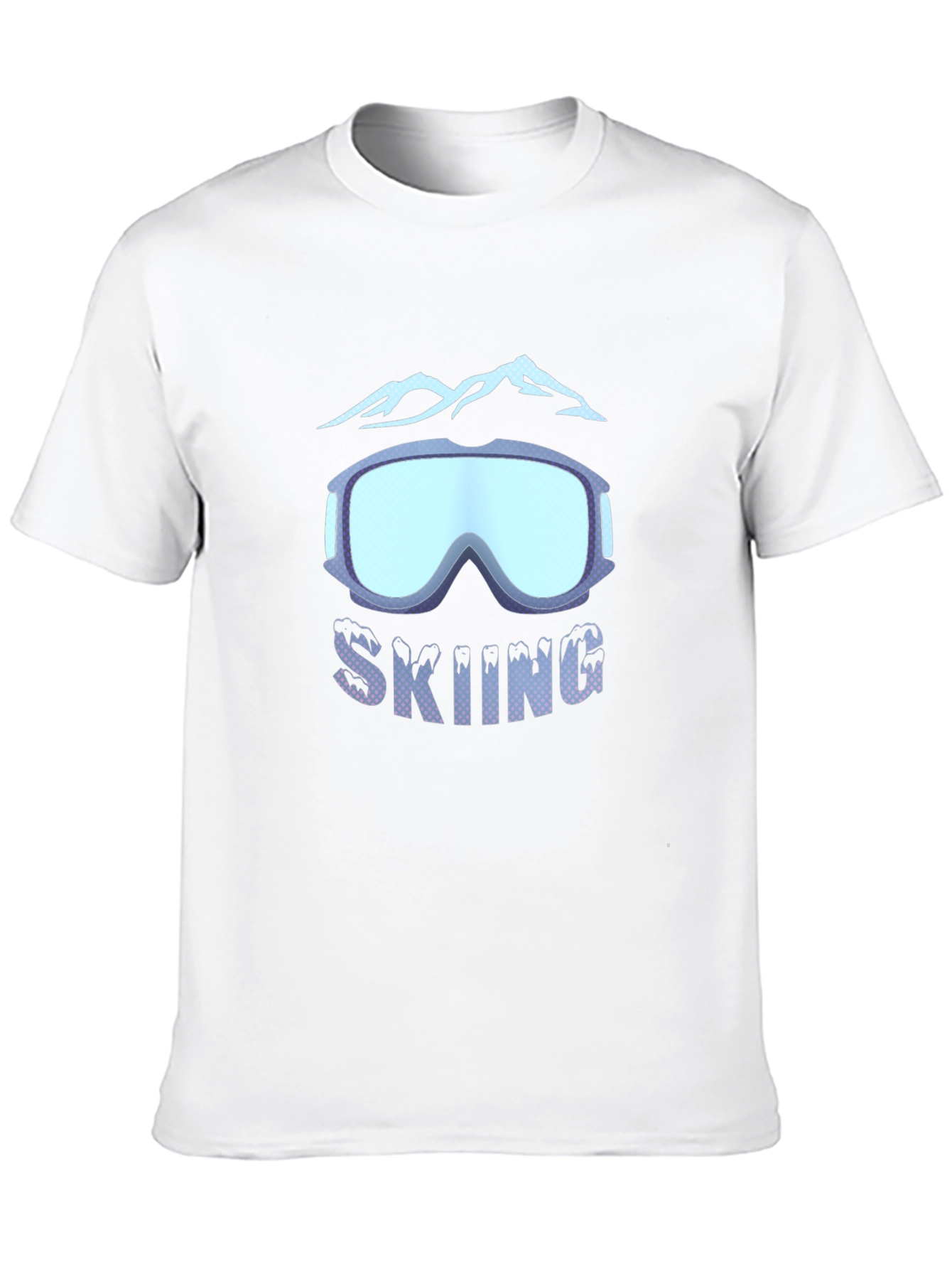 Skiing Goggles & Mountain Graphic Tee - Black