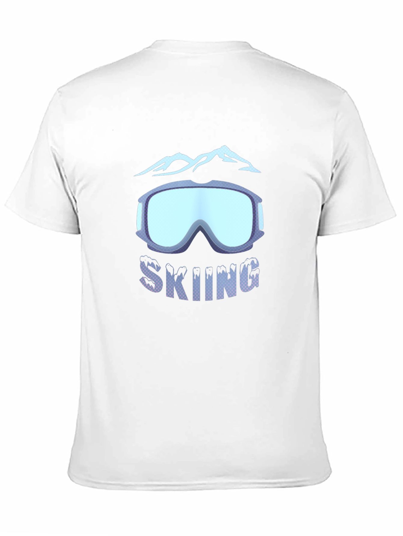 Skiing Goggles & Mountain Graphic Tee - Black