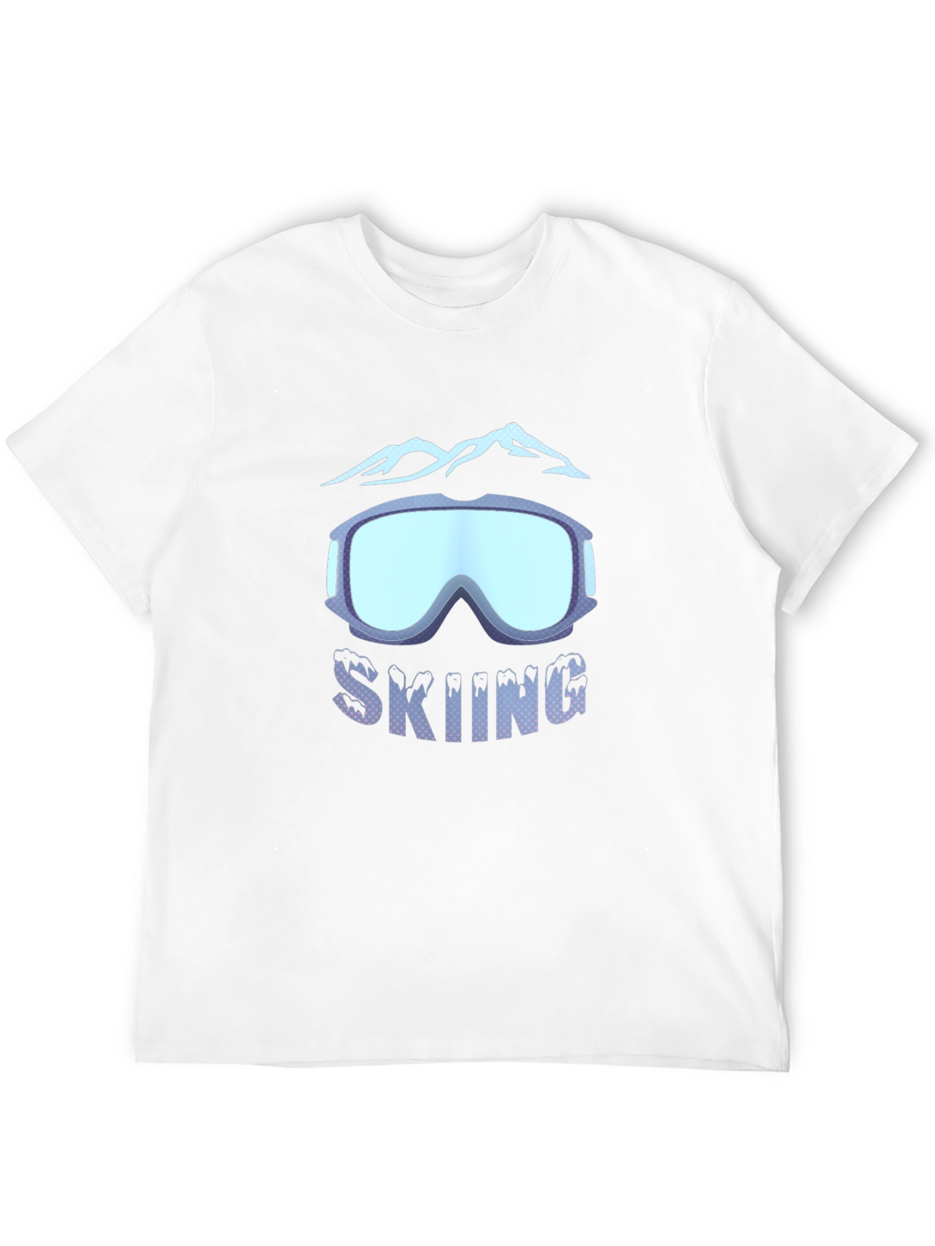 Skiing Goggles & Mountain Graphic Tee - Black