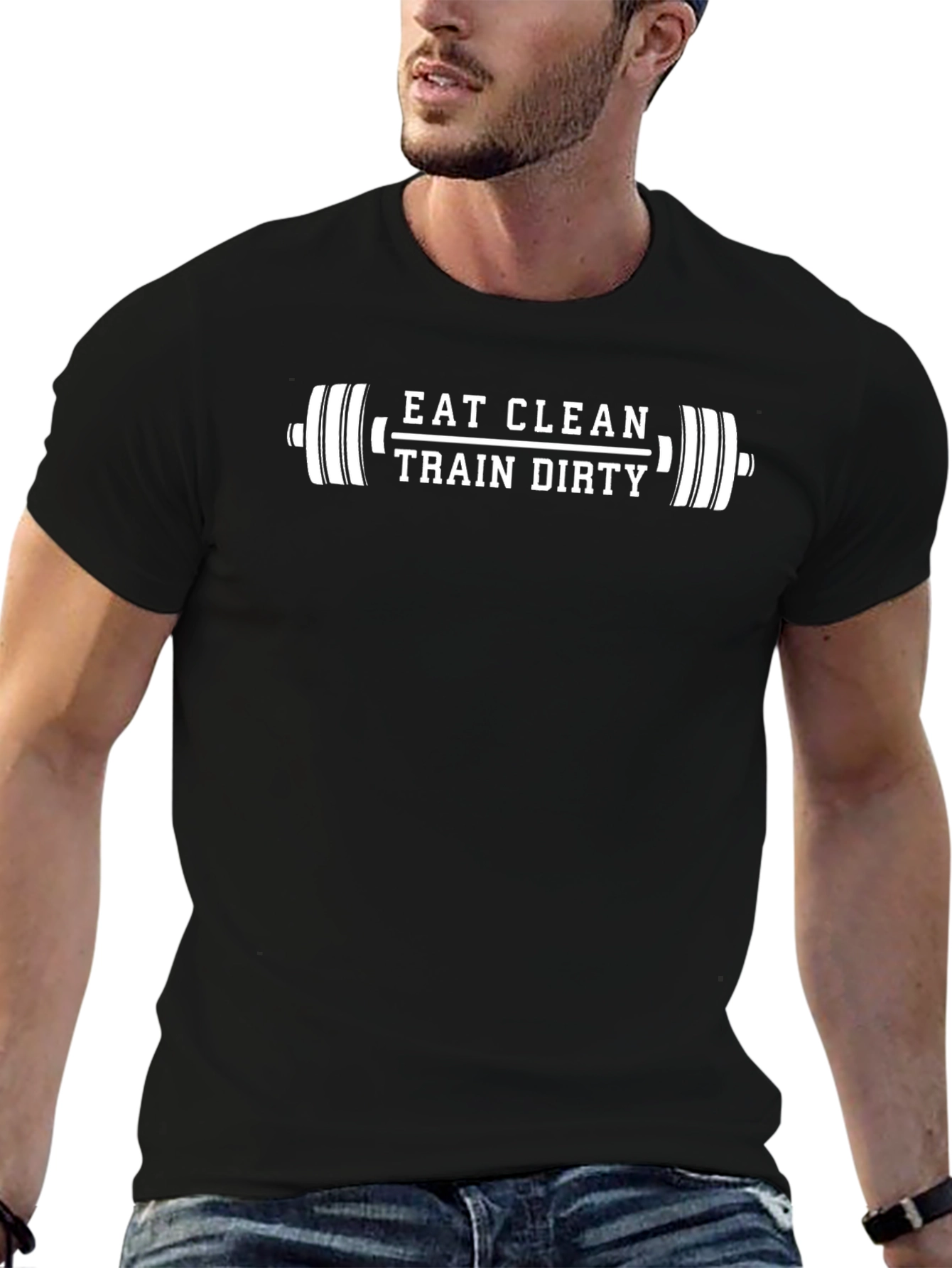 Eat Clean Train Dirty Black T-Shirt