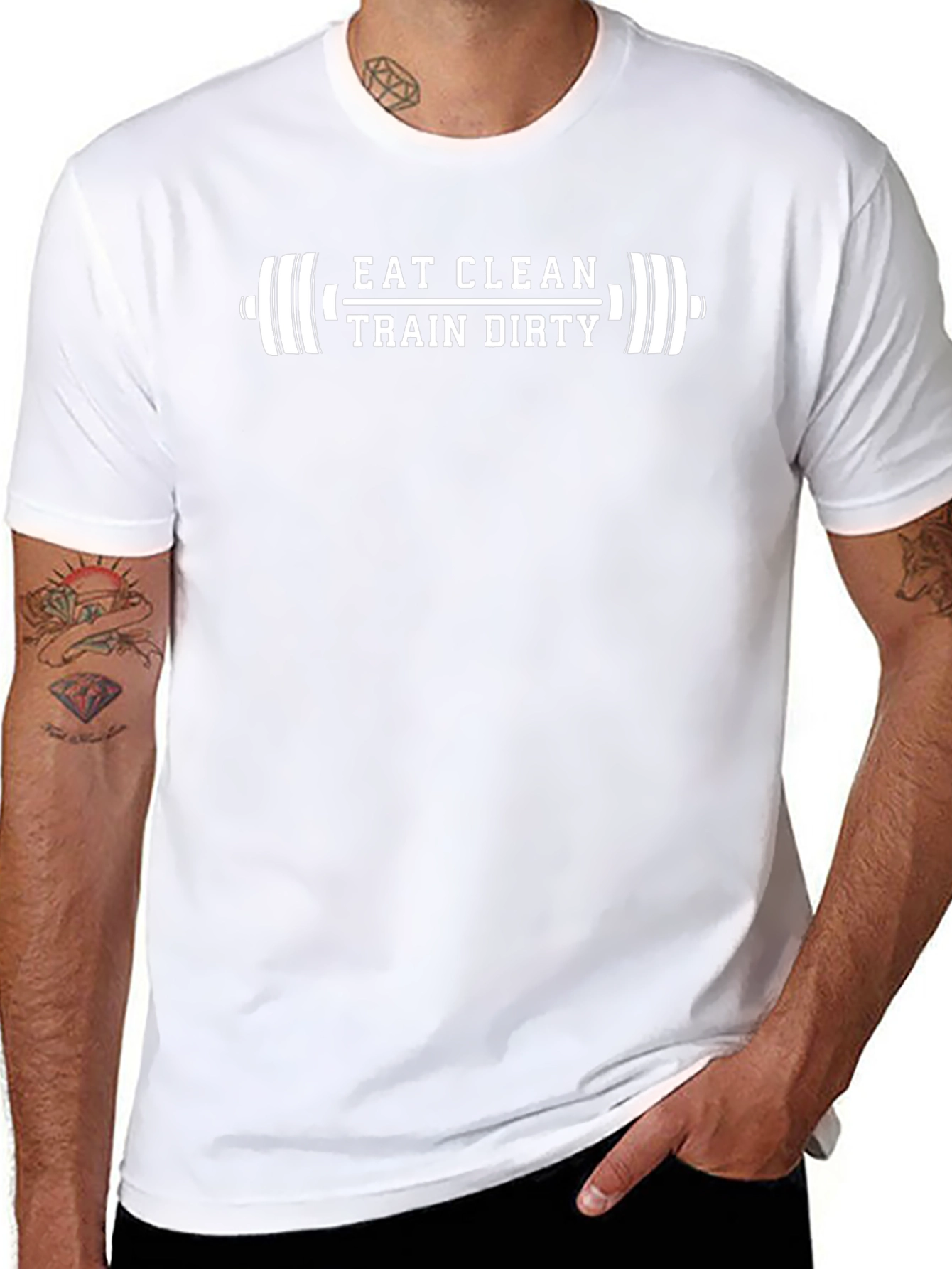 Eat Clean Train Dirty Black T-Shirt