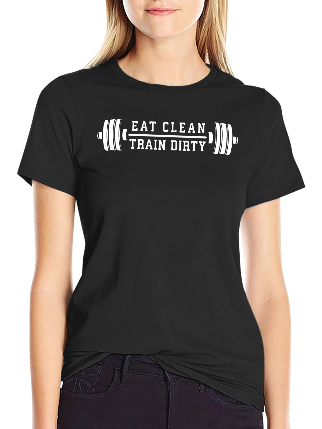 Eat Clean Train Dirty Black T-Shirt