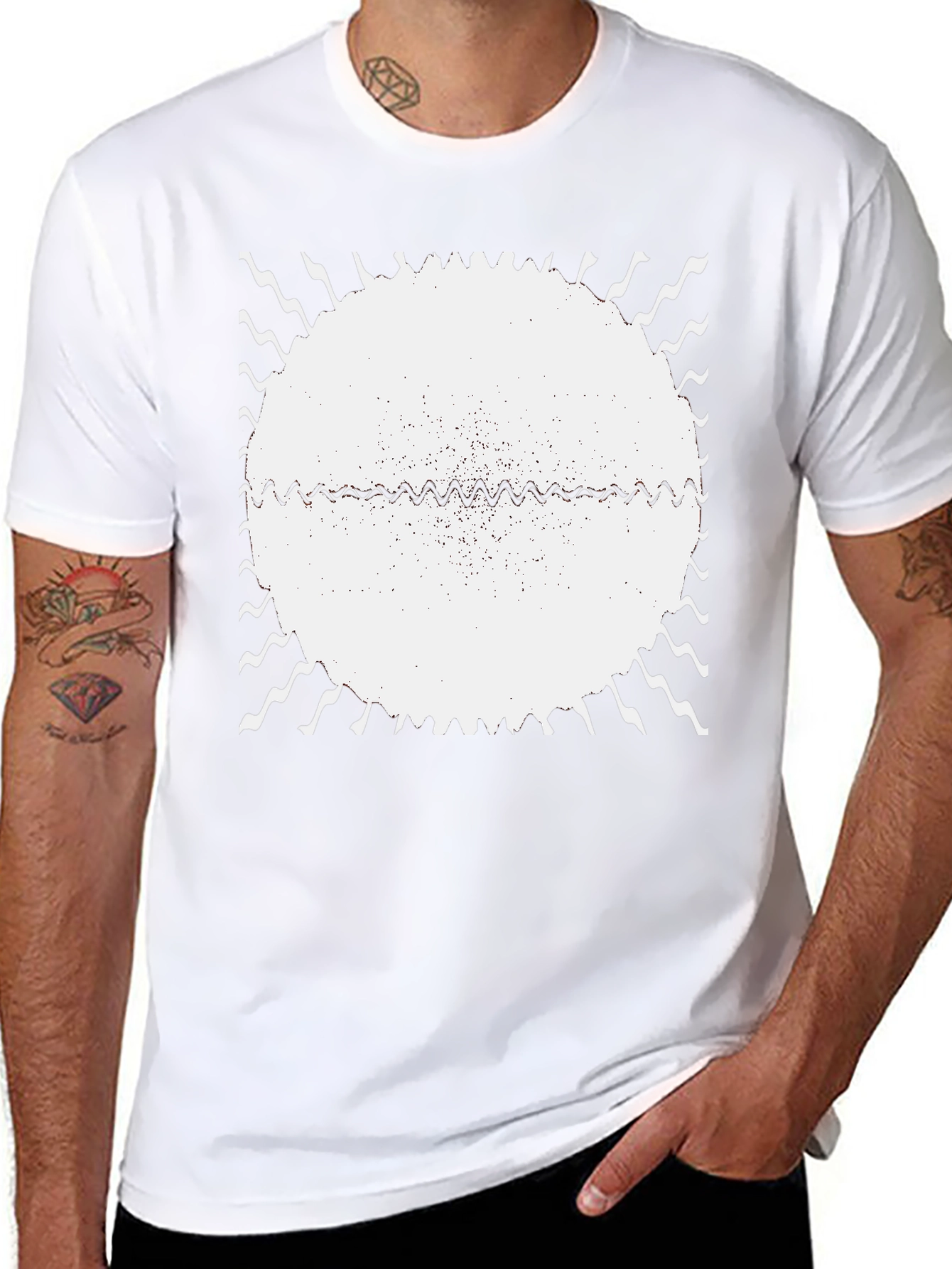Abstract Graphic Print Black T-Shirt