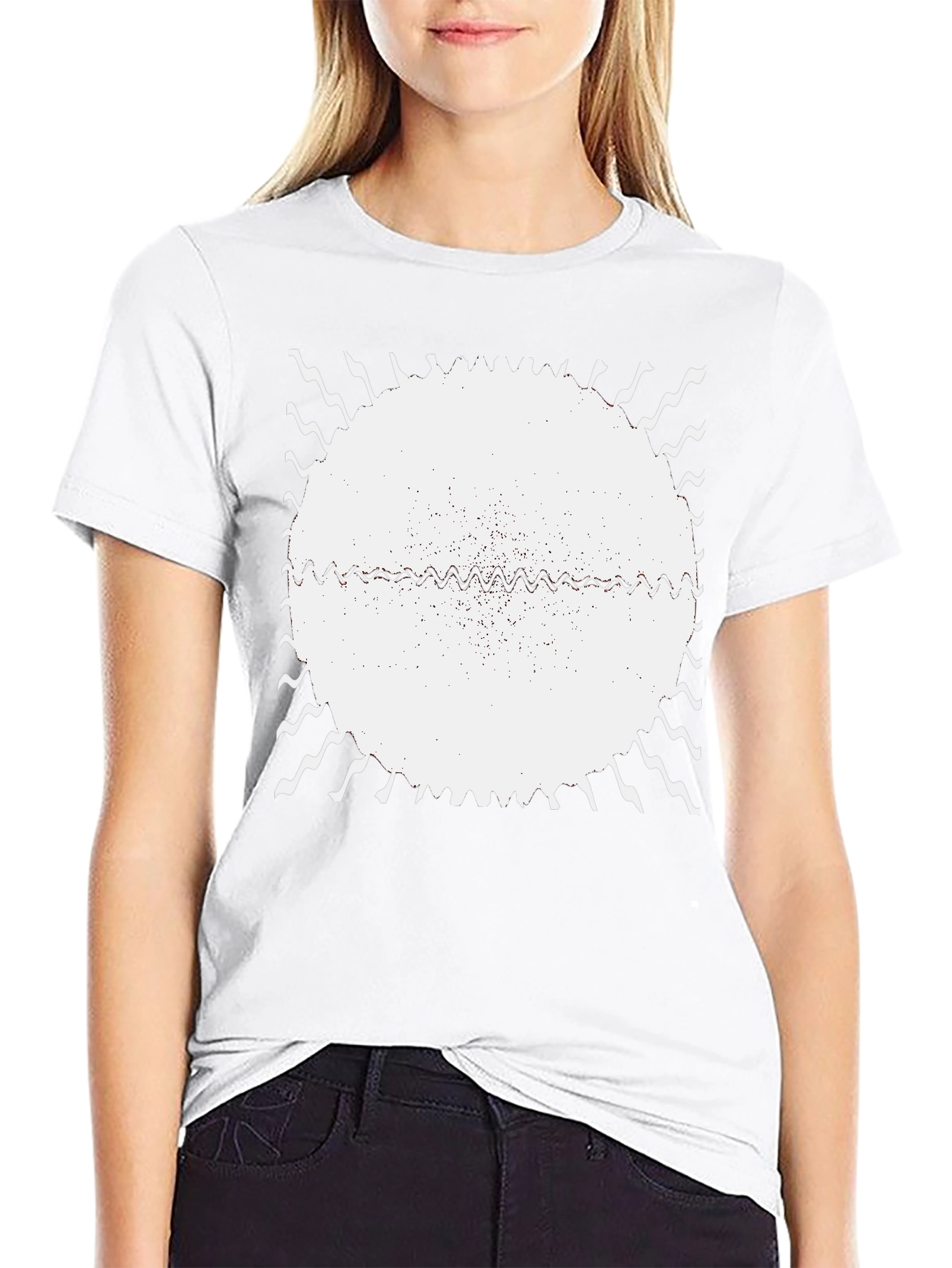 Abstract Graphic Print Black T-Shirt