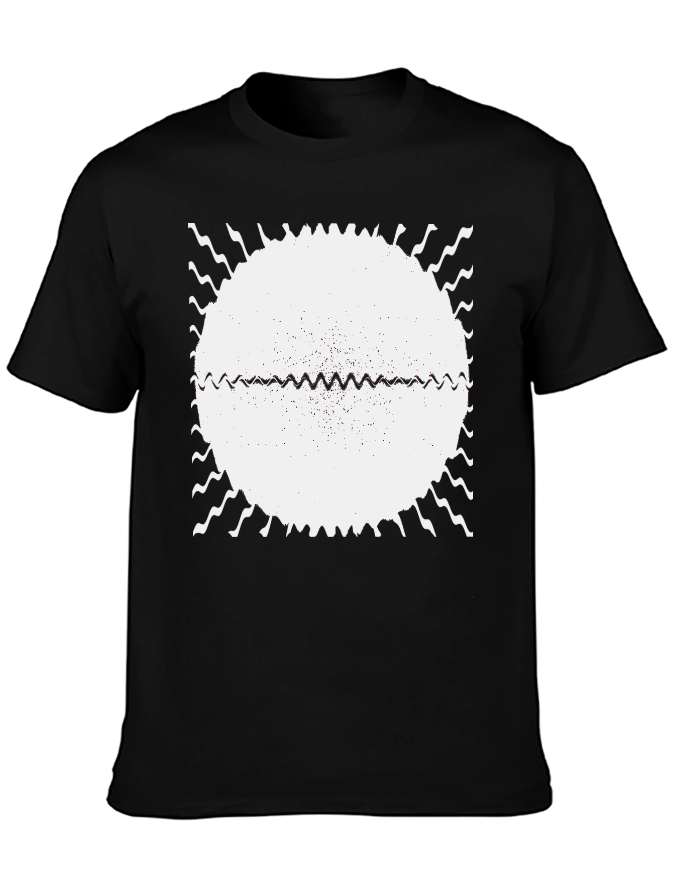 Abstract Graphic Print Black T-Shirt