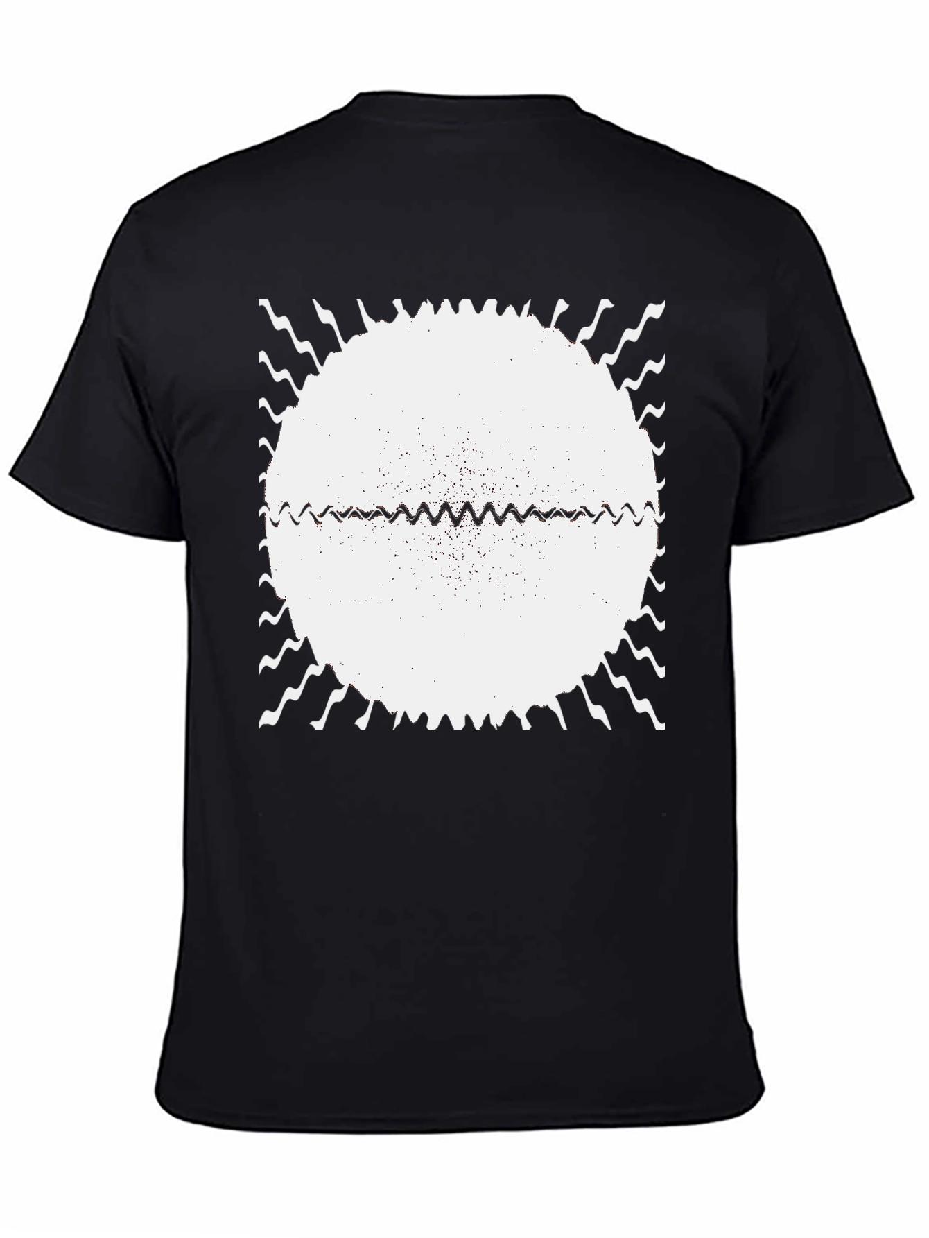 Abstract Graphic Print Black T-Shirt