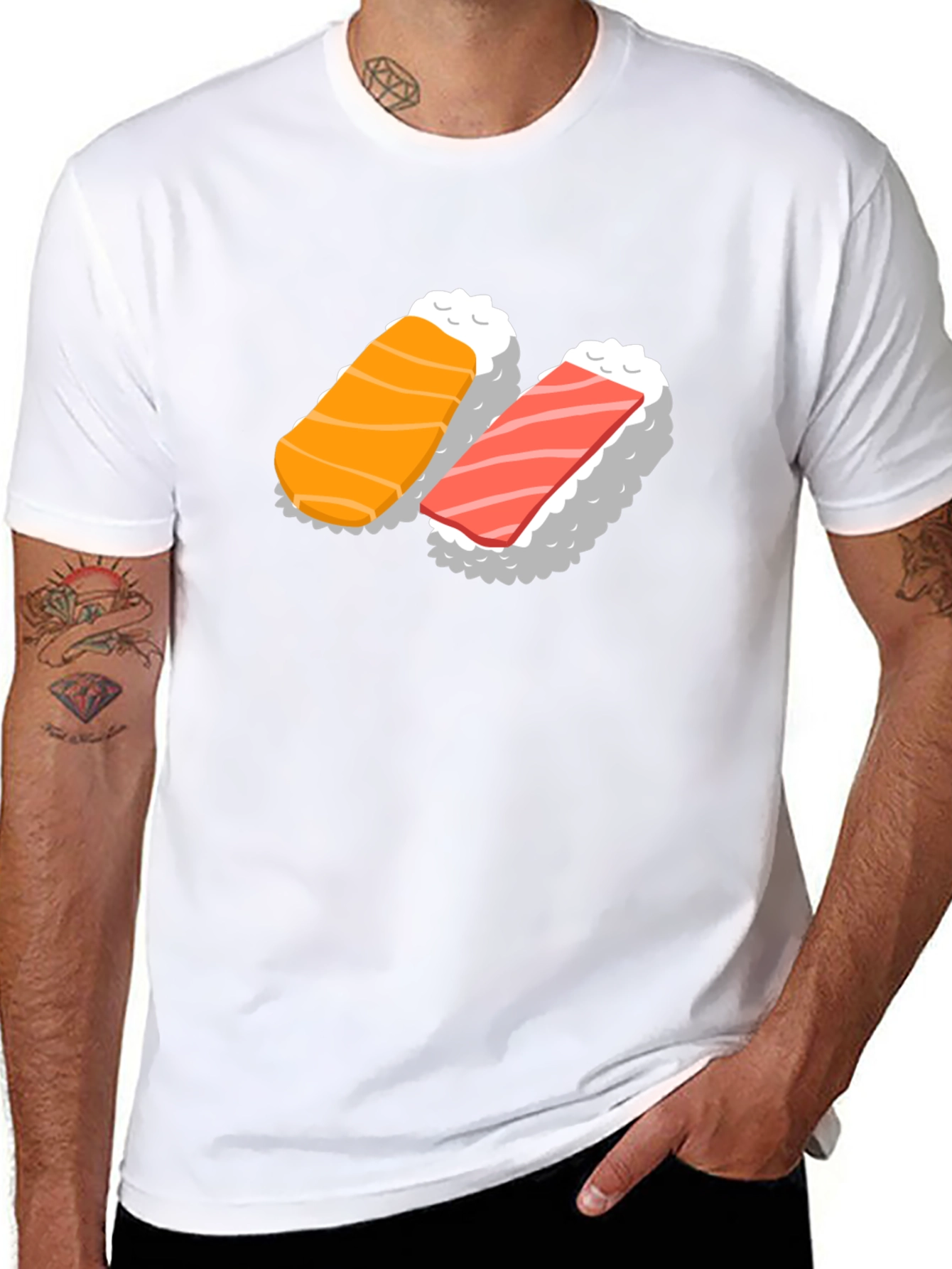 Sushi Graphic Black T-Shirt