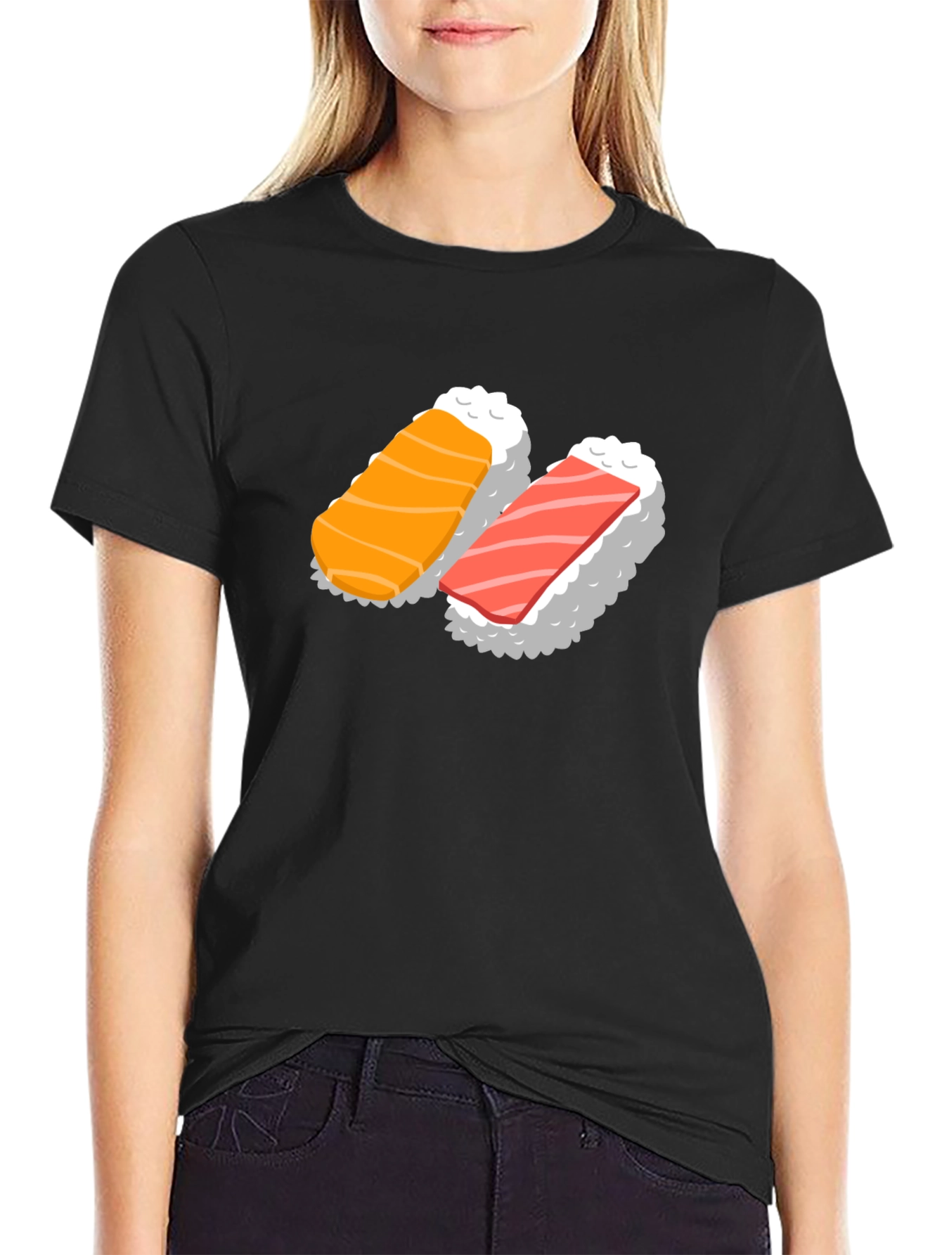 Sushi Graphic Black T-Shirt