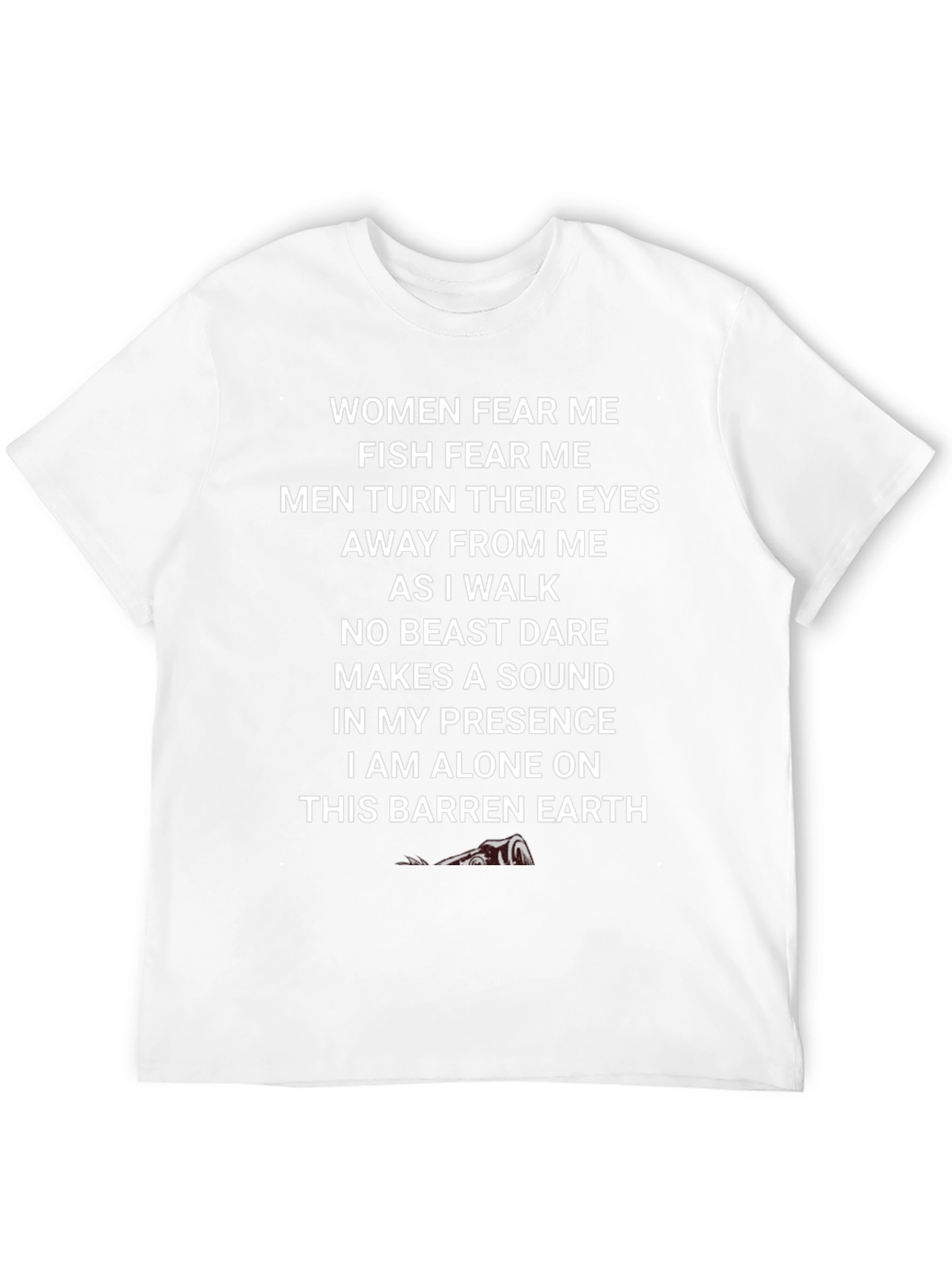 Humorous Women Fear Me Graphic Tee - Black
