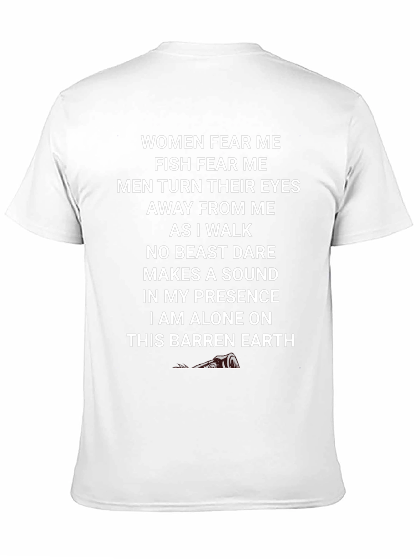Humorous Women Fear Me Graphic Tee - Black