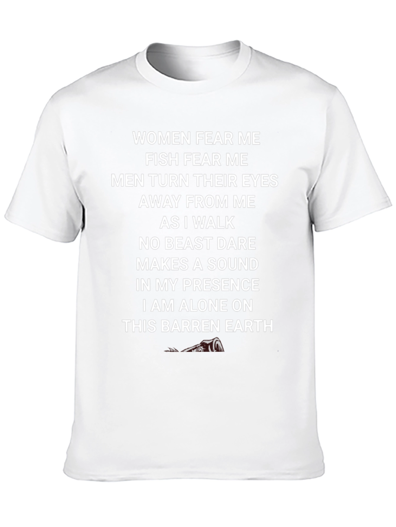 Humorous Women Fear Me Graphic Tee - Black