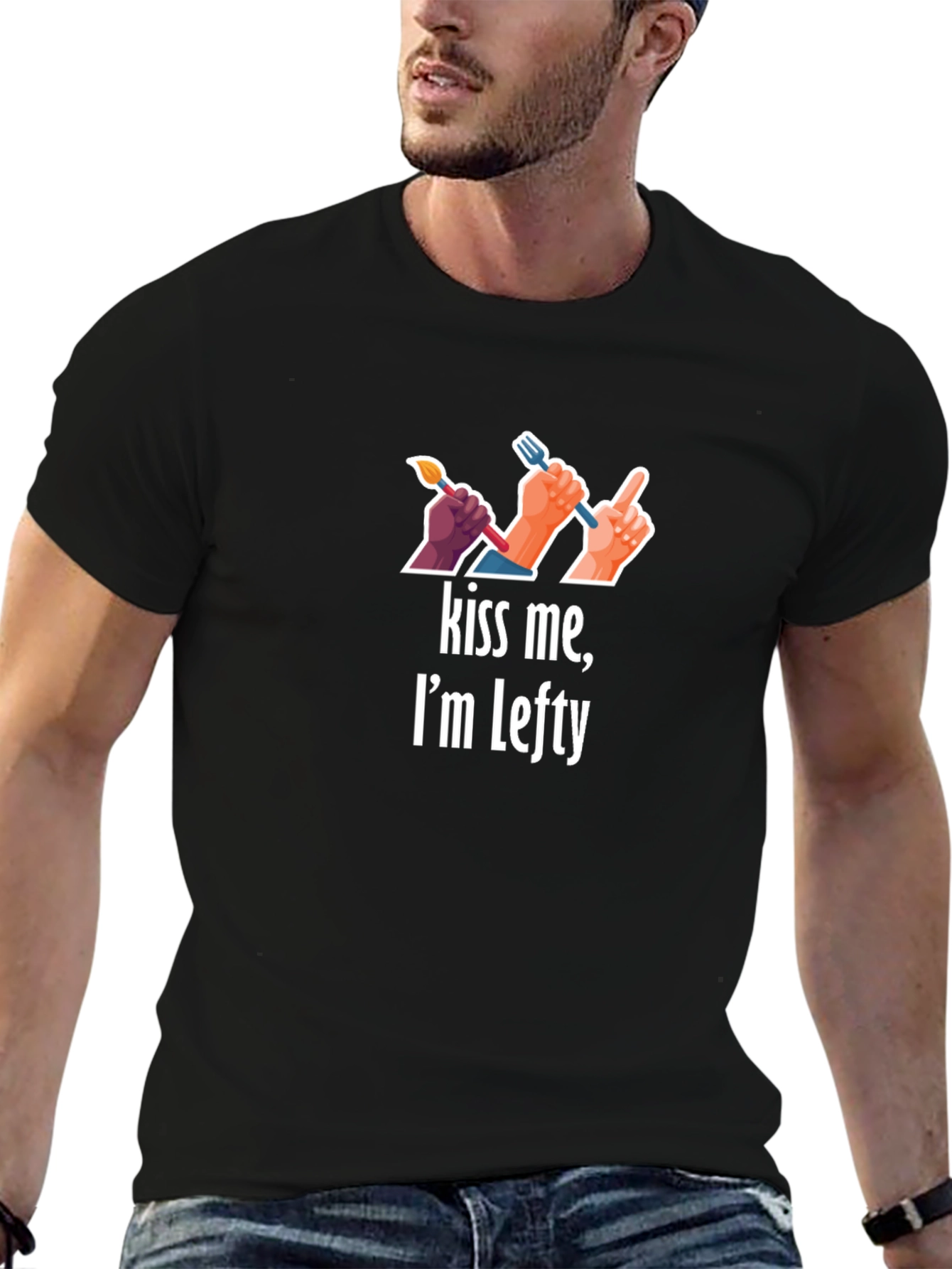Kiss Me Im Lefty Graphic T-Shirt