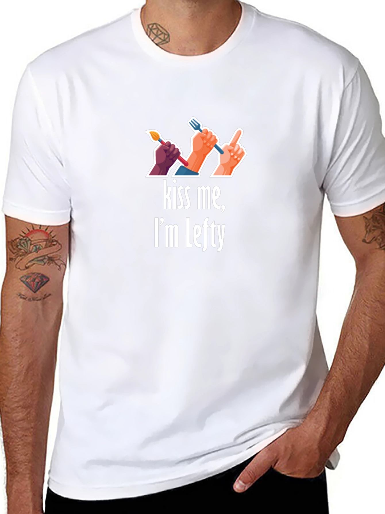 Kiss Me Im Lefty Graphic T-Shirt