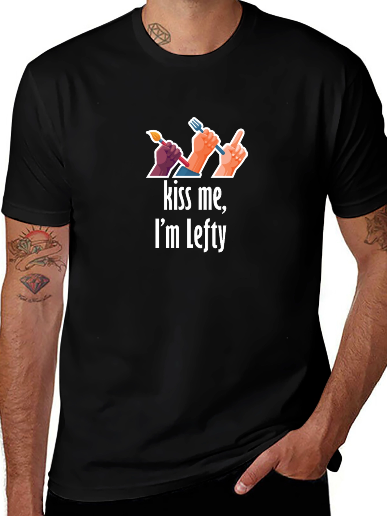 Kiss Me Im Lefty Graphic T-Shirt