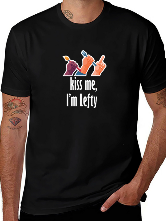 Kiss Me Im Lefty Graphic T-Shirt