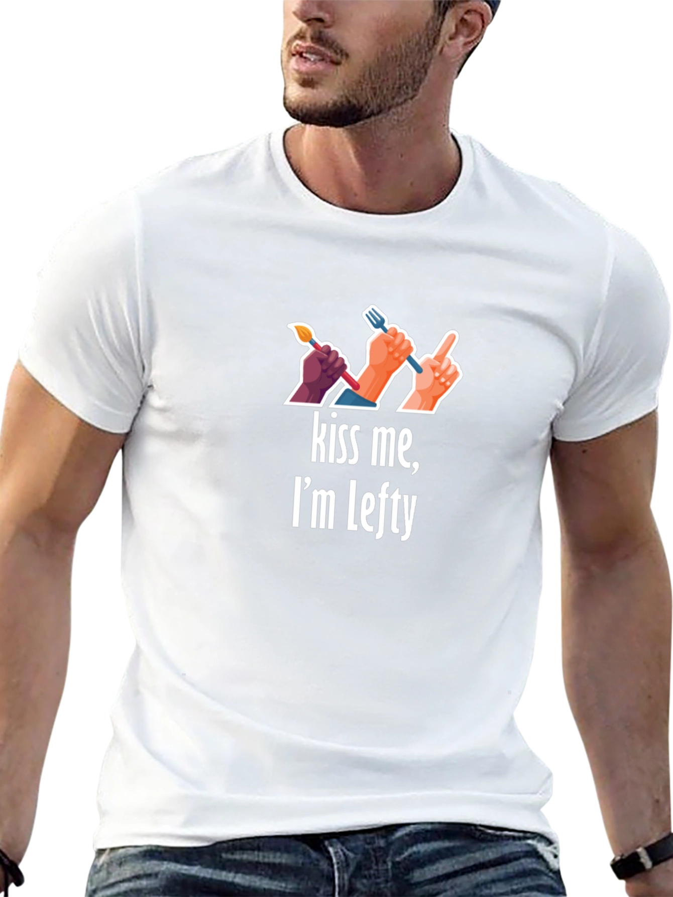 Kiss Me Im Lefty Graphic T-Shirt