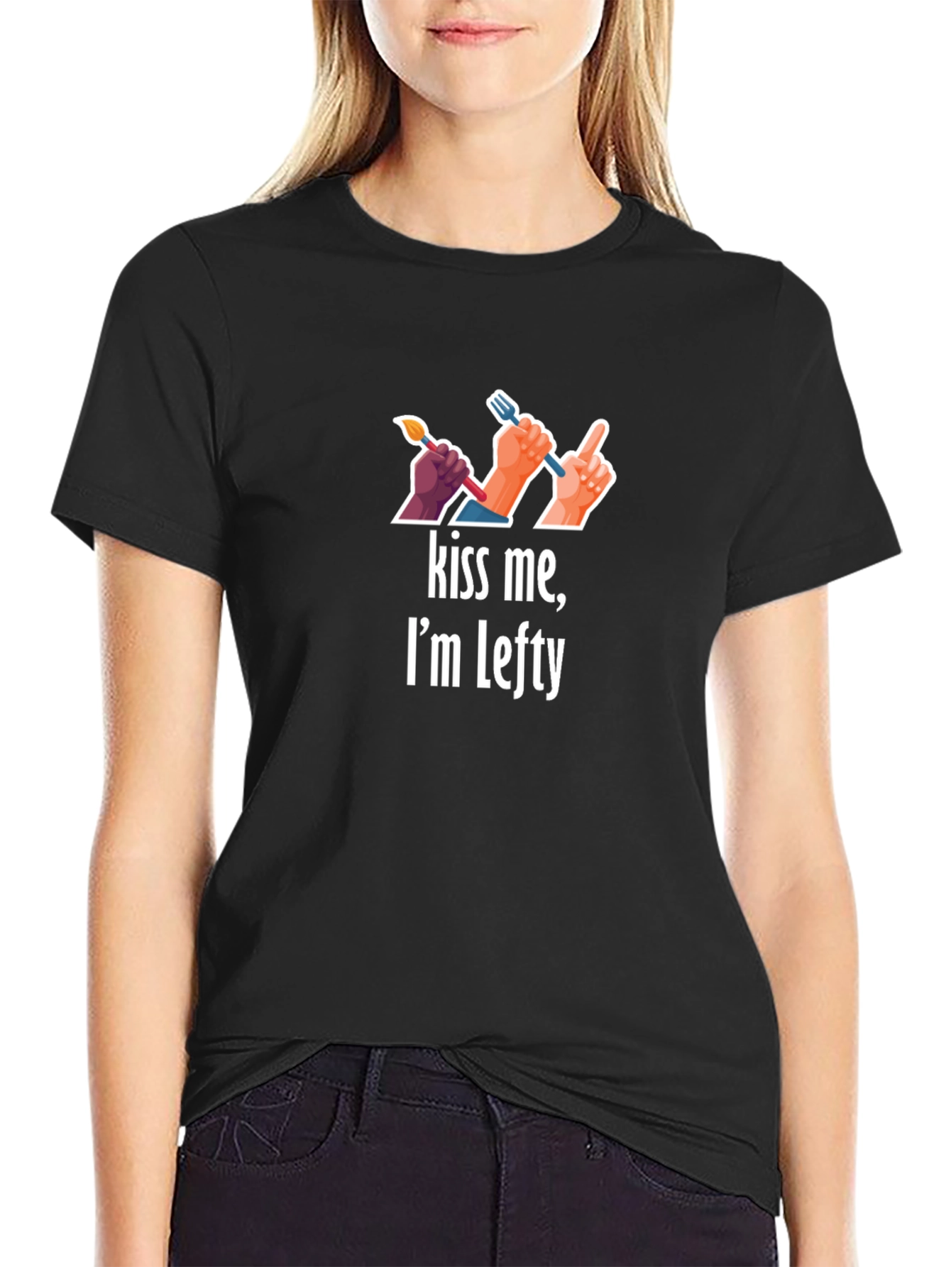 Kiss Me Im Lefty Graphic T-Shirt