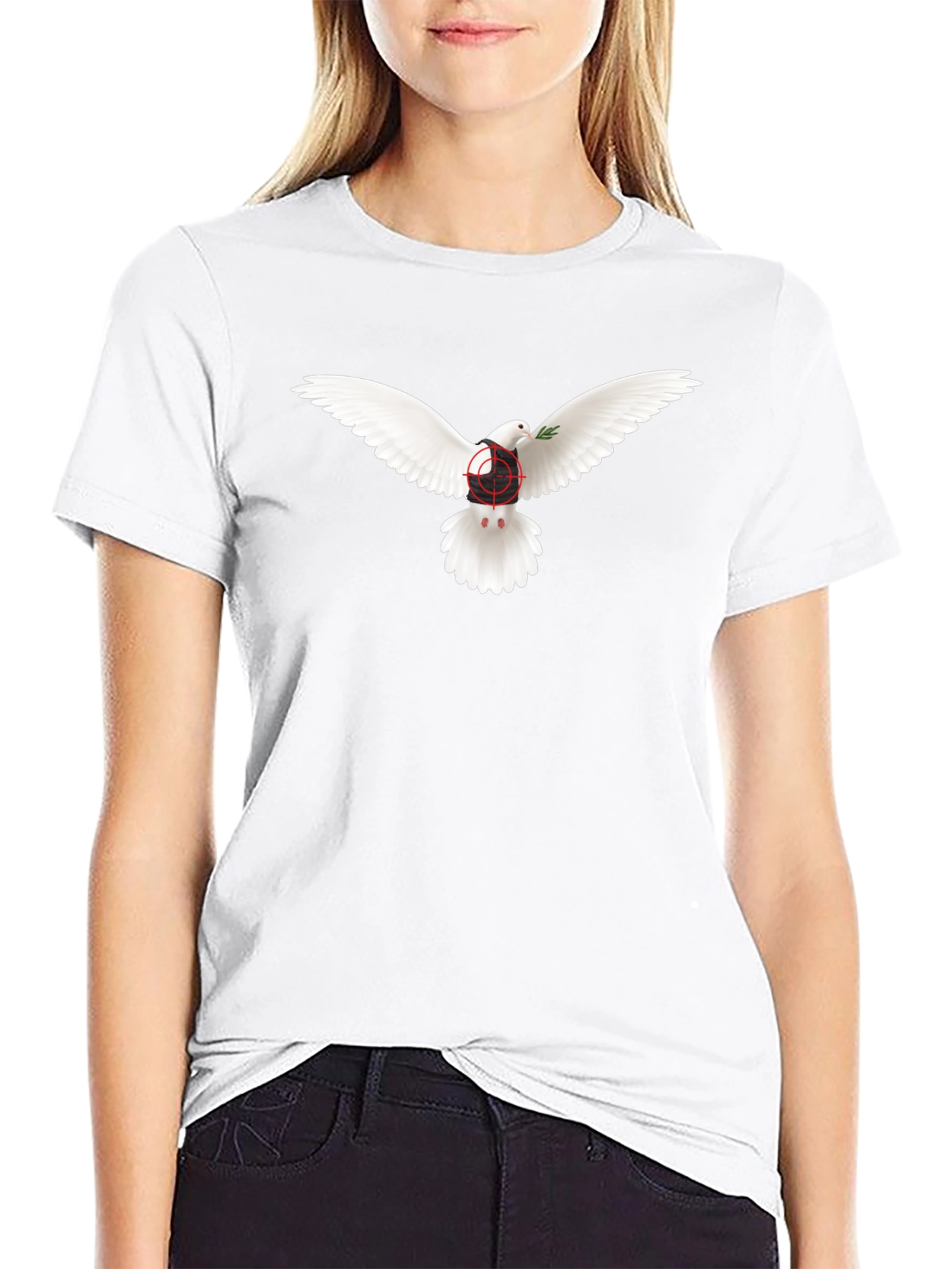 Dove Peace T-Shirt - Target Design - Black