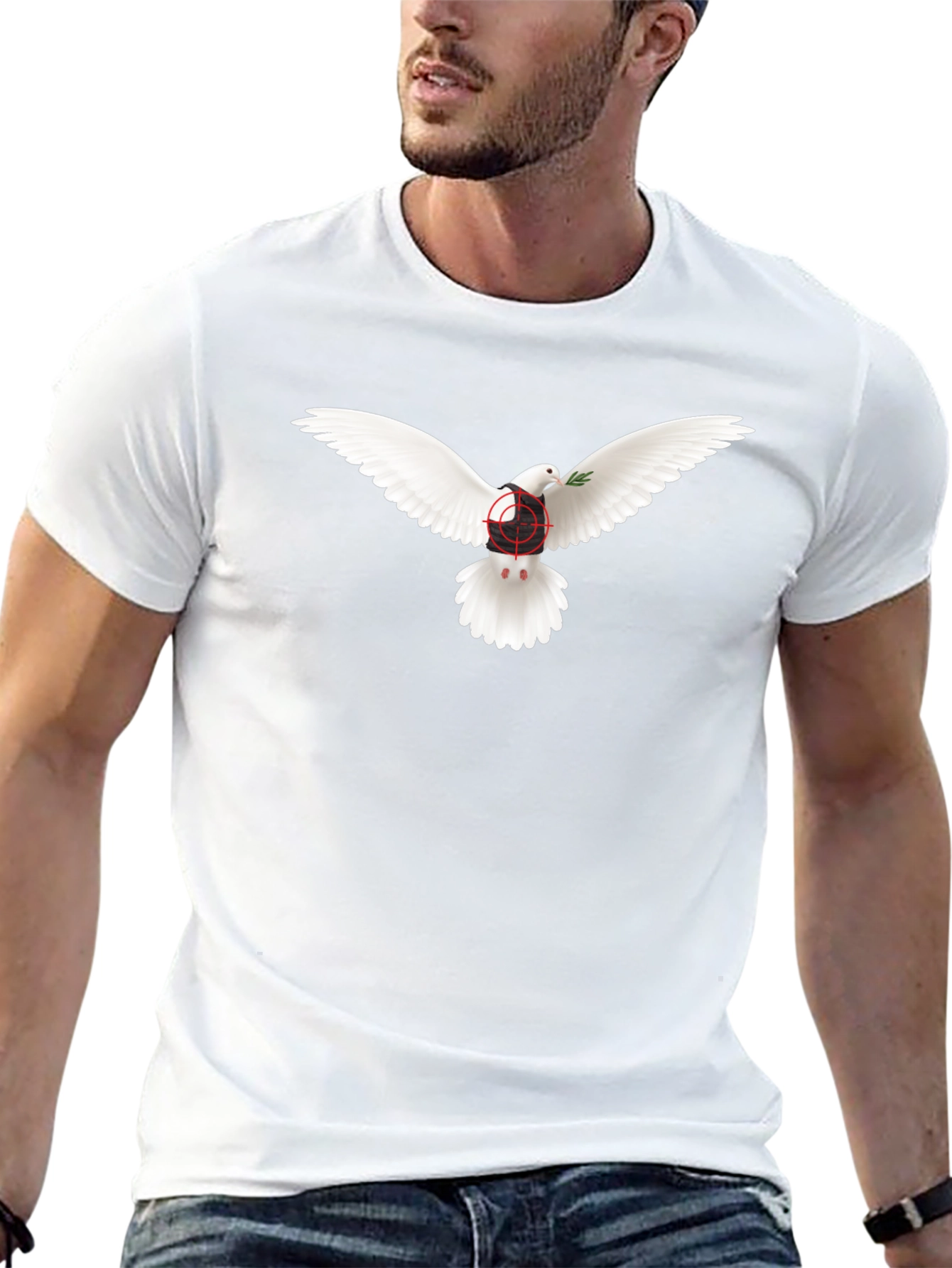 Dove Peace T-Shirt - Target Design - Black