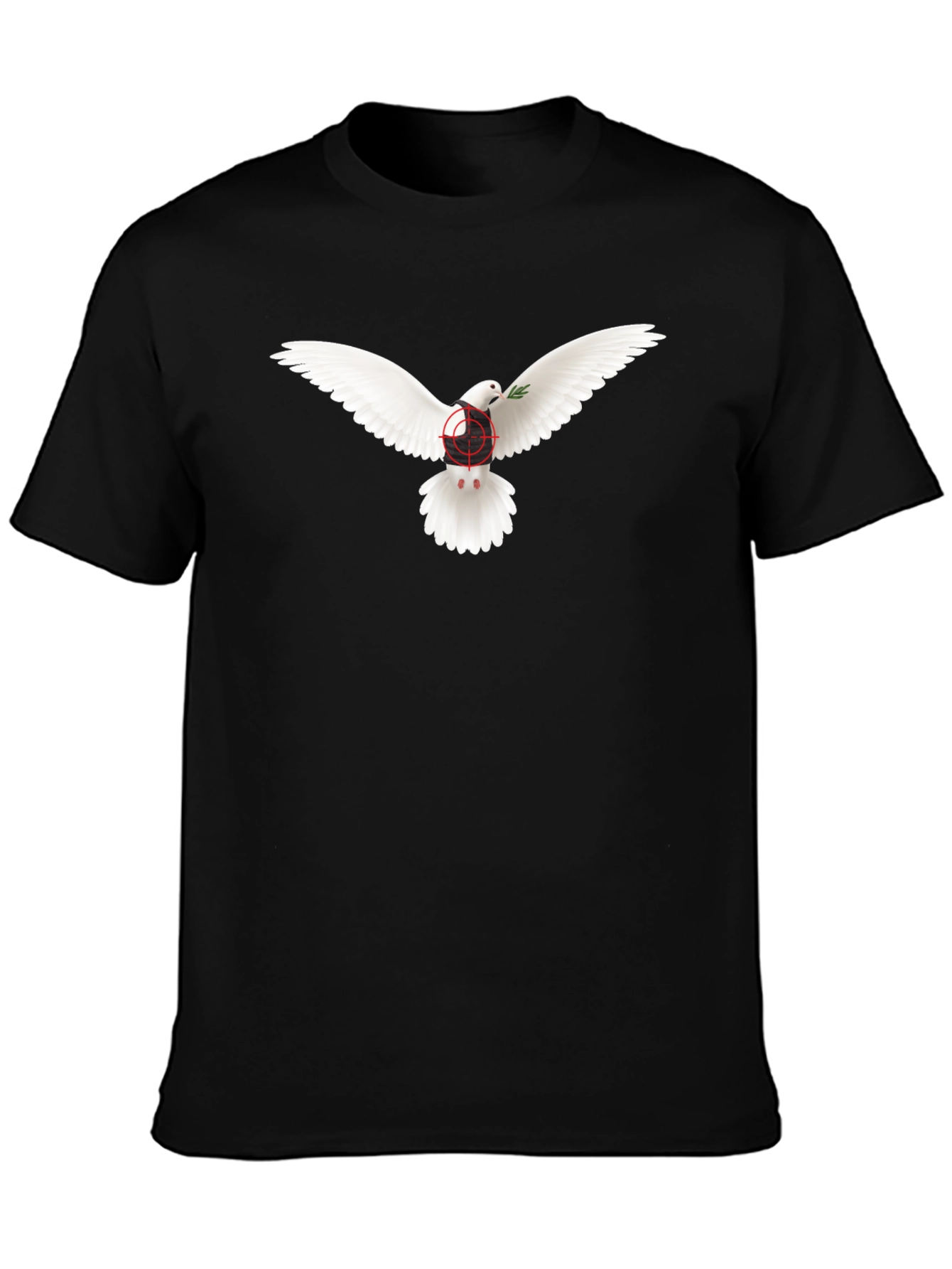 Dove Peace T-Shirt - Target Design - Black