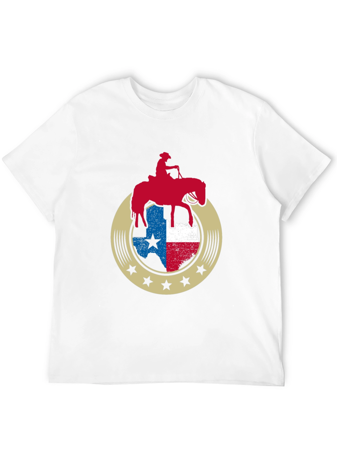 Texas Pride Horse Rider Graphic Tee - Black