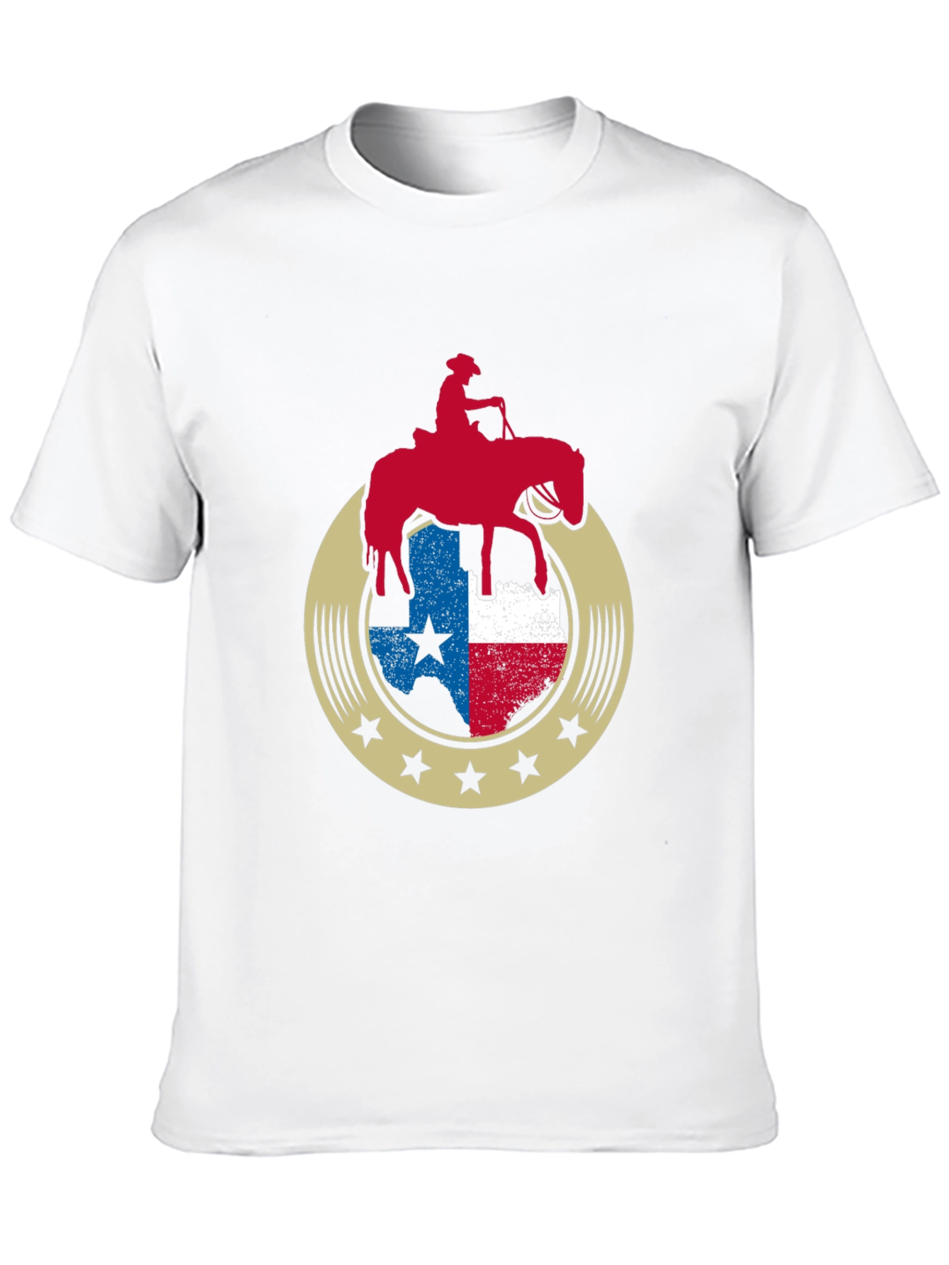 Texas Pride Horse Rider Graphic Tee - Black