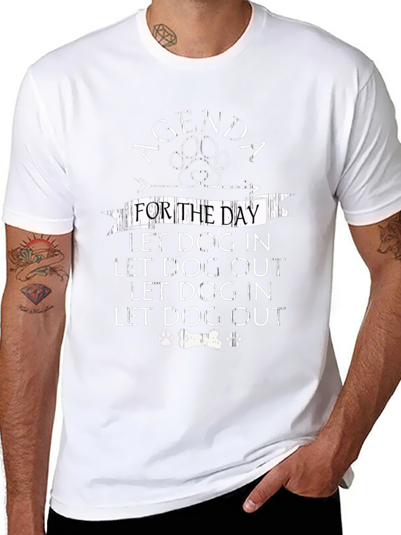 Agenda Let Dog In/Out T-Shirt - Dog Lover Apparel