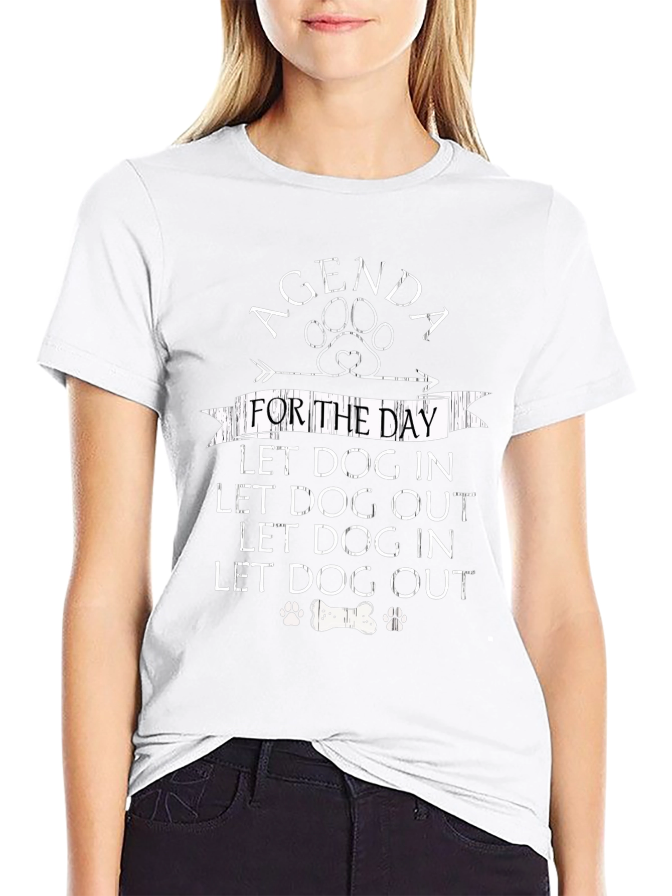 Agenda Let Dog In/Out T-Shirt - Dog Lover Apparel