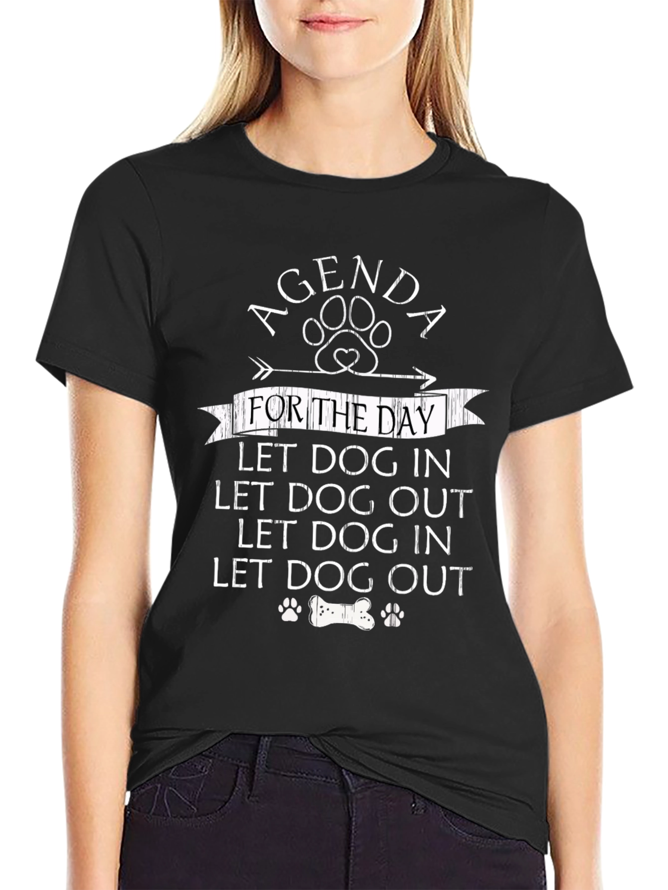 Agenda Let Dog In/Out T-Shirt - Dog Lover Apparel