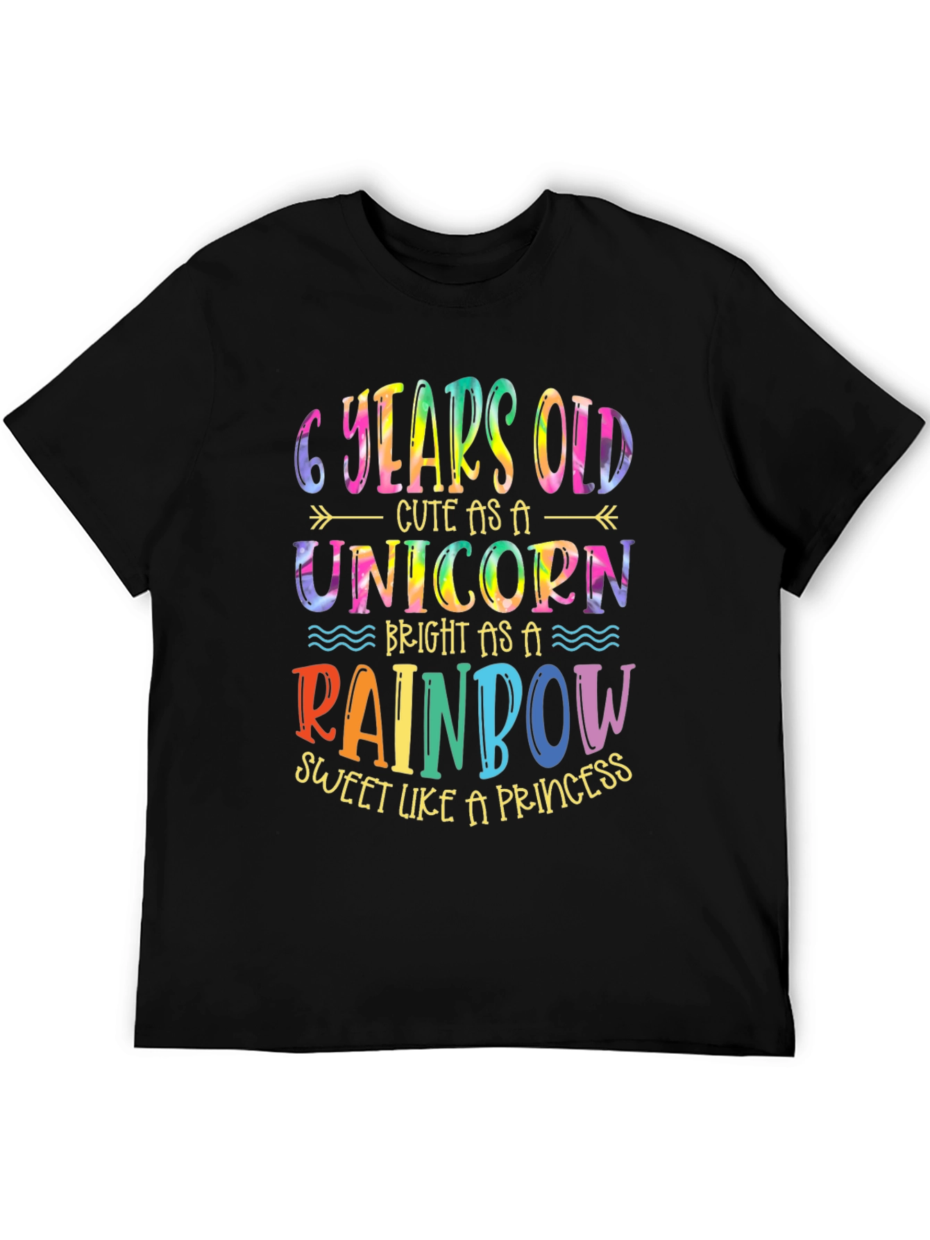 6 Year Old Unicorn Rainbow T-Shirt