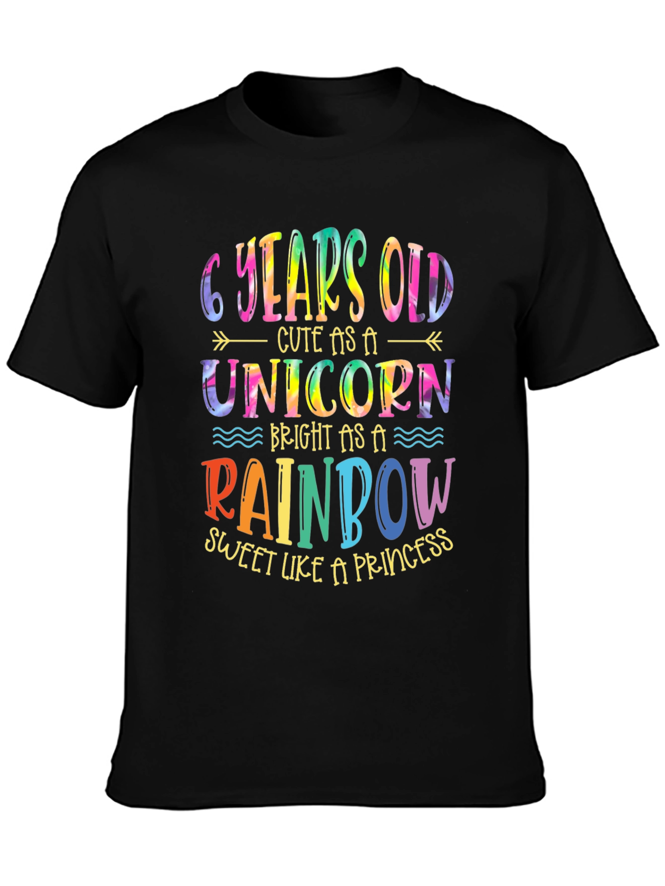 6 Year Old Unicorn Rainbow T-Shirt