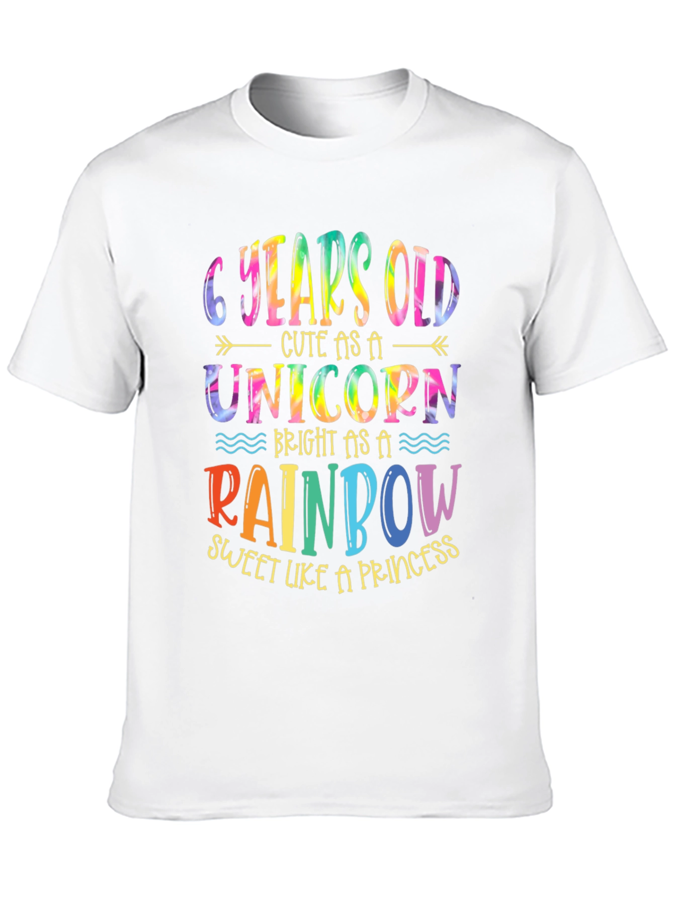 6 Year Old Unicorn Rainbow T-Shirt
