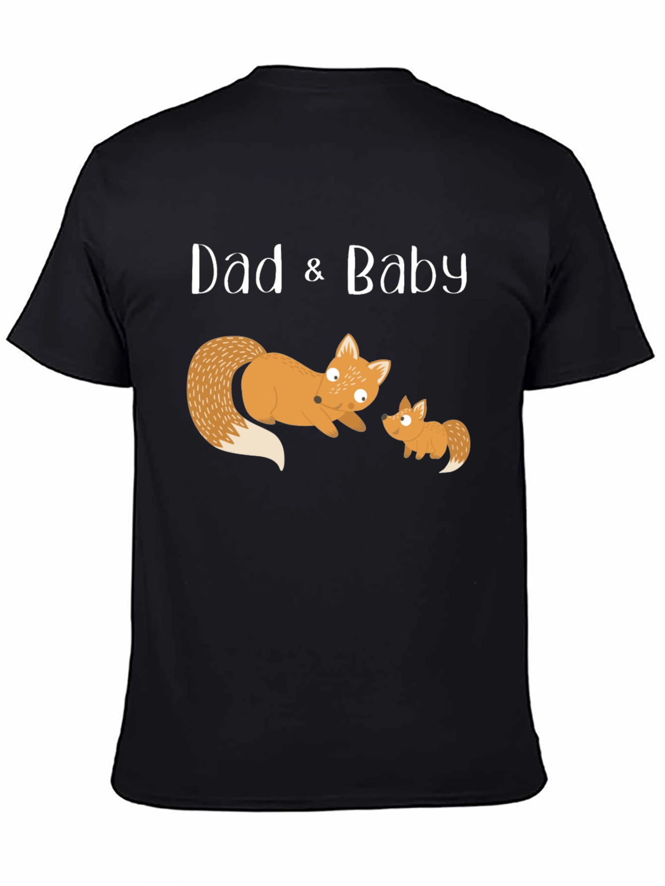 Dad & Baby Fox Matching T-Shirt - Black