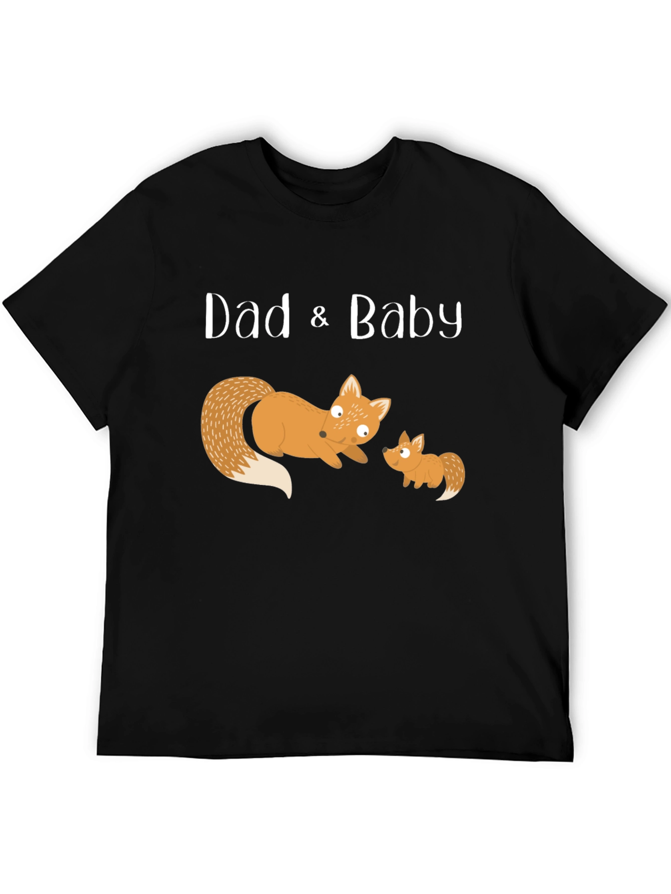 Dad & Baby Fox Matching T-Shirt - Black