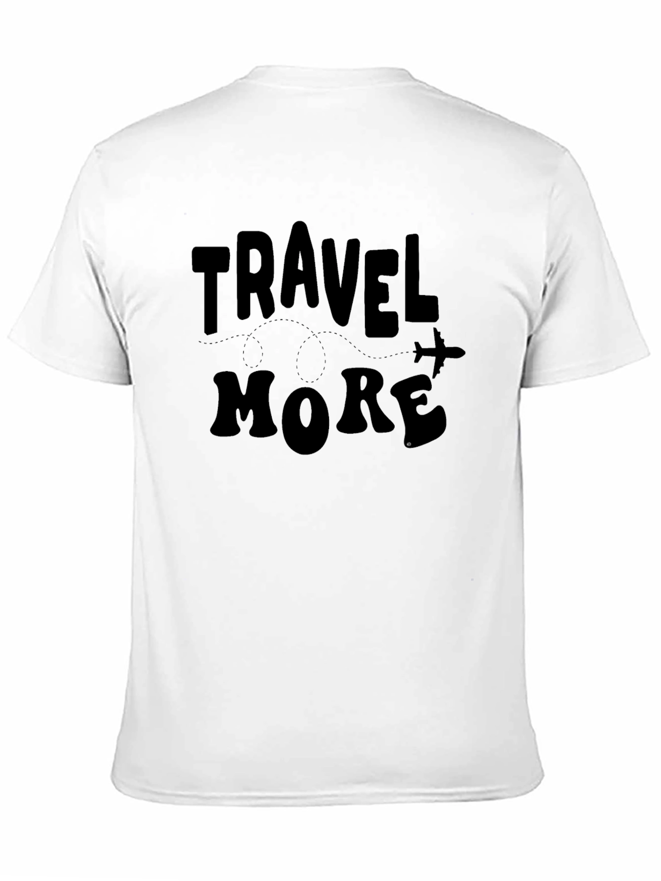 Travel More Graphic Tee - Black Cotton T-Shirt