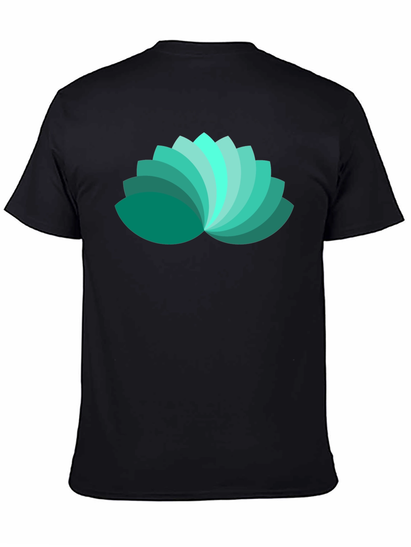 Lotus Petal Graphic Black T-Shirt