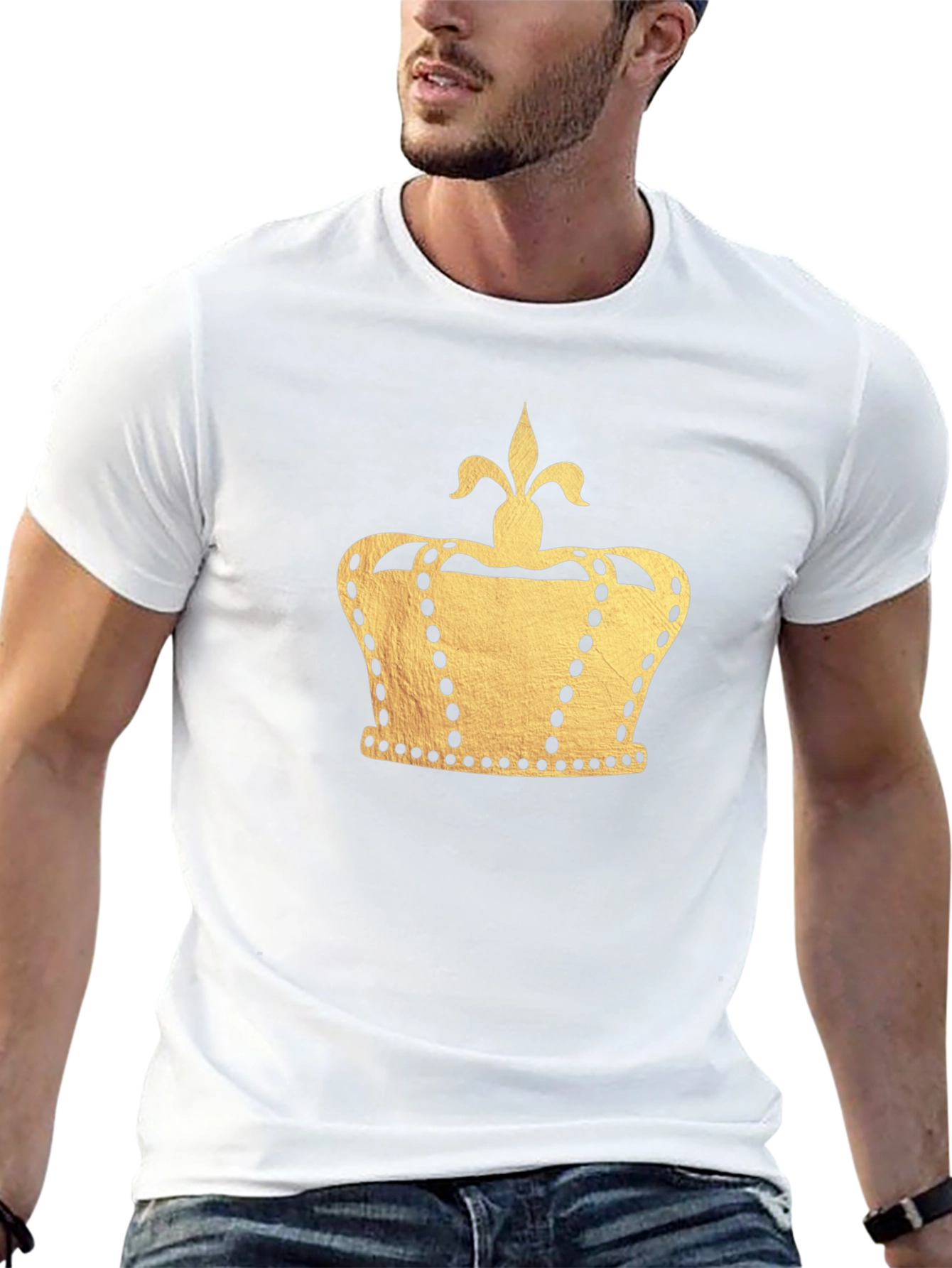 Gold Crown Graphic Black T-Shirt