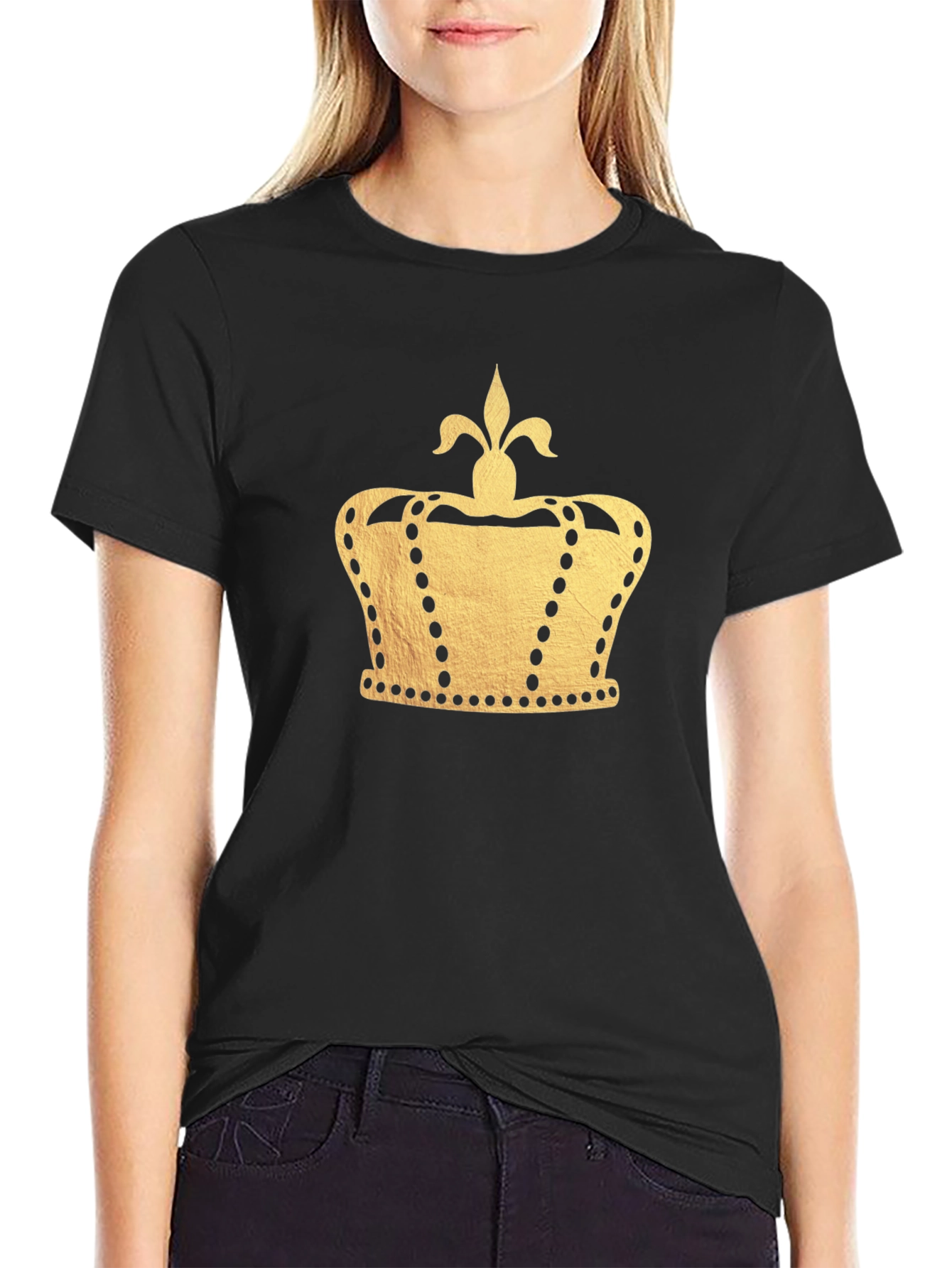 Gold Crown Graphic Black T-Shirt