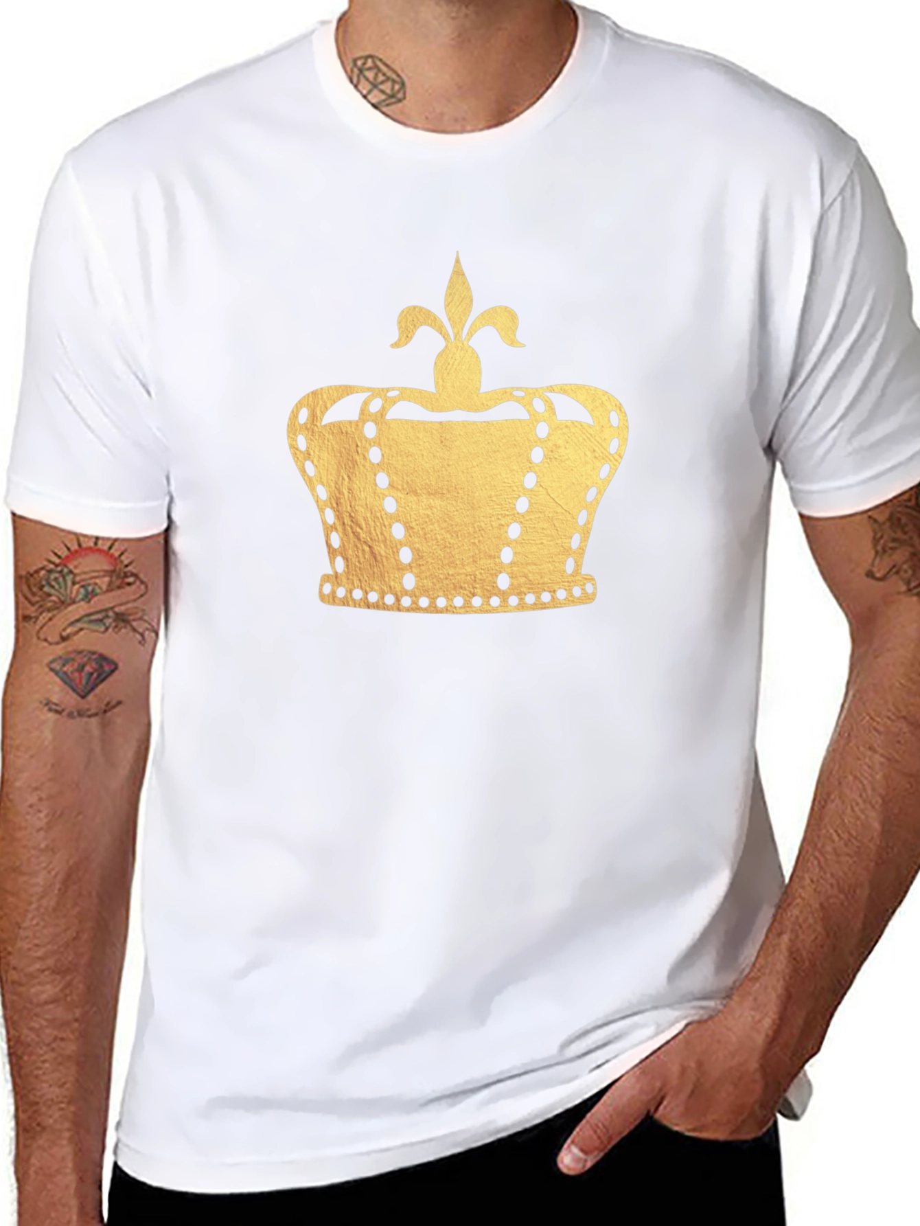 Gold Crown Graphic Black T-Shirt