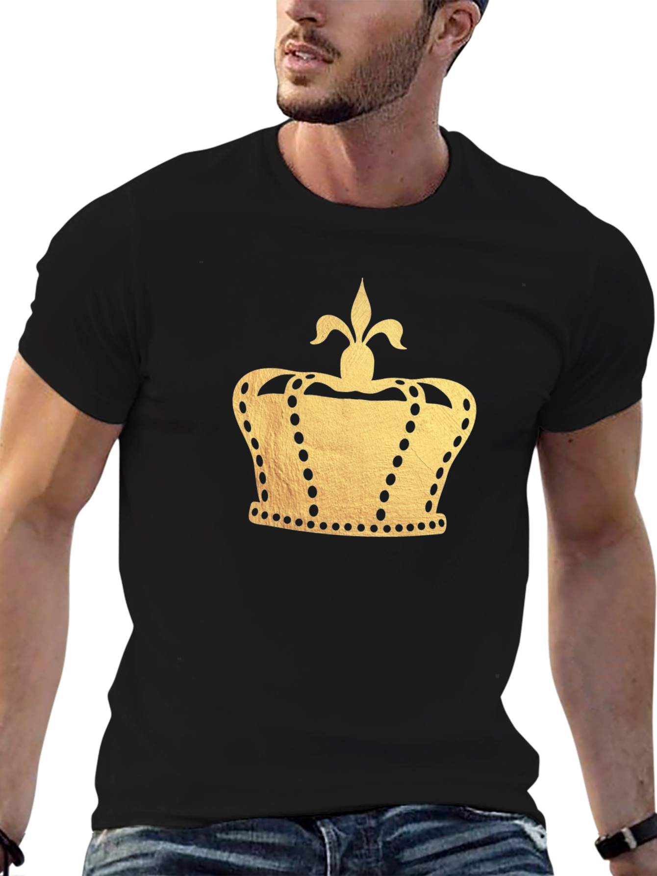 Gold Crown Graphic Black T-Shirt