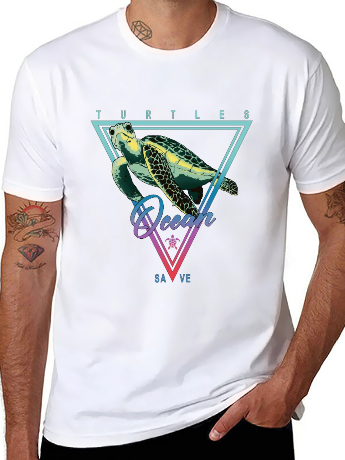 Save the Turtles Graphic T-Shirt - Ocean Conservation Tee