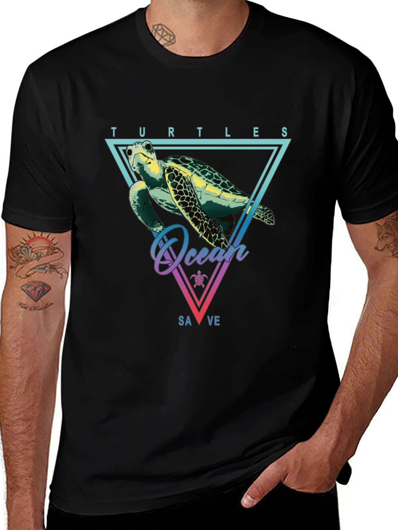 Save the Turtles Graphic T-Shirt - Ocean Conservation Tee