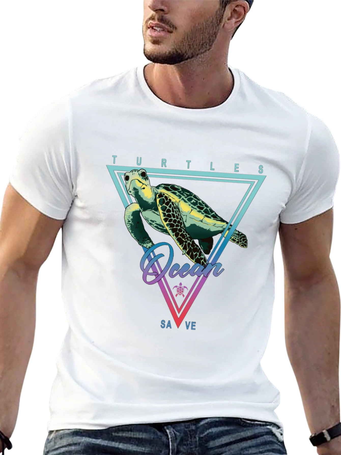 Save the Turtles Graphic T-Shirt - Ocean Conservation Tee