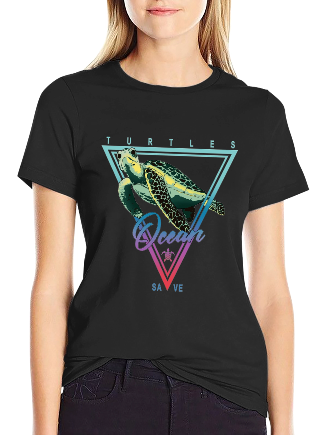 Save the Turtles Graphic T-Shirt - Ocean Conservation Tee