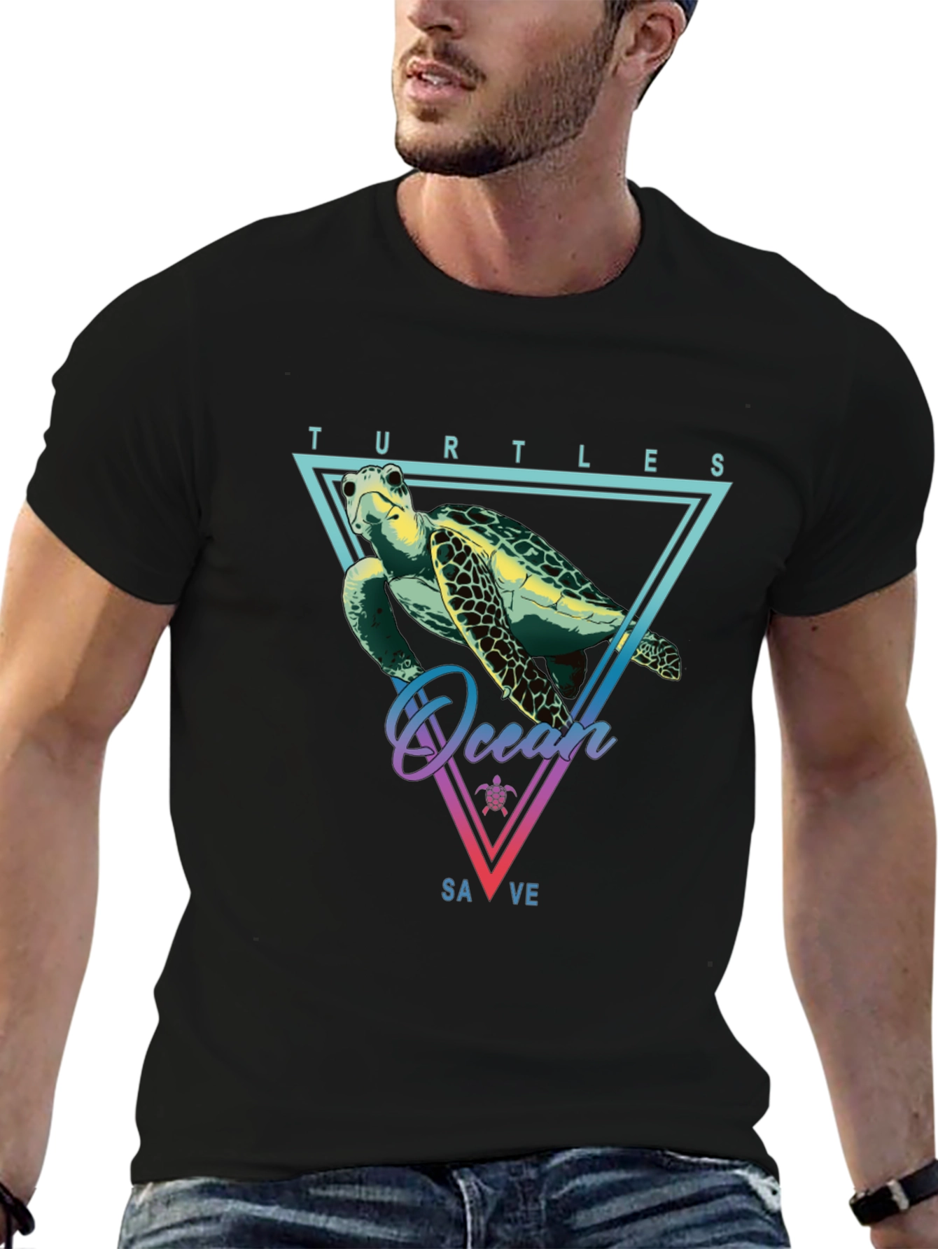 Save the Turtles Graphic T-Shirt - Ocean Conservation Tee